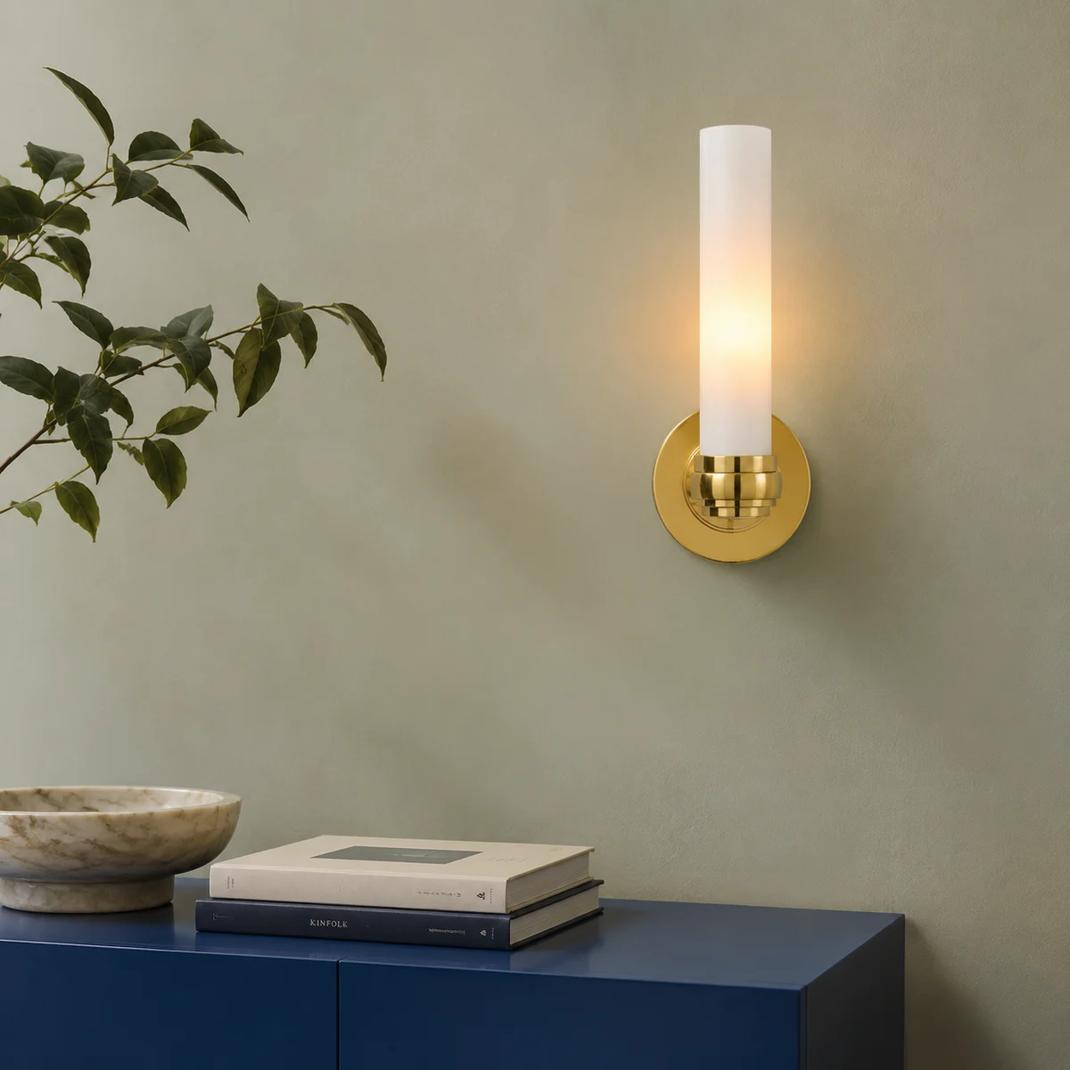 Porcelain flush mount lifestyle scene