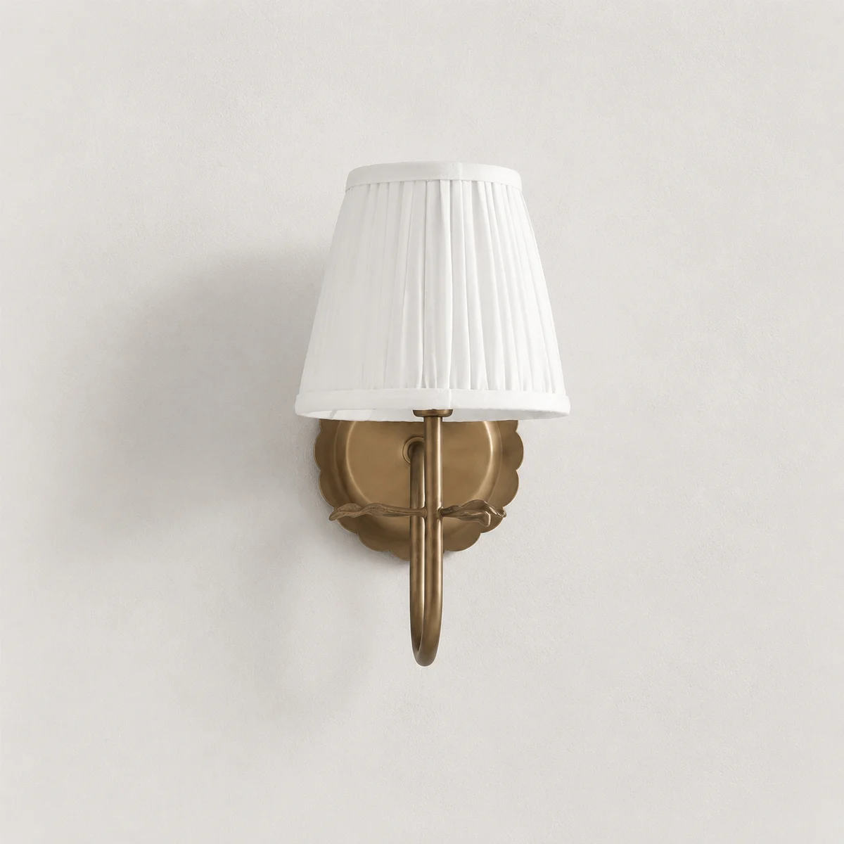 Sandra Vintage Pleated Cotton Shade Wall Sconce - sku studio