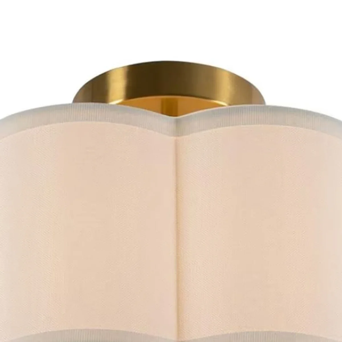 George Modern Fabric Petal Ceiling Light - detail brass