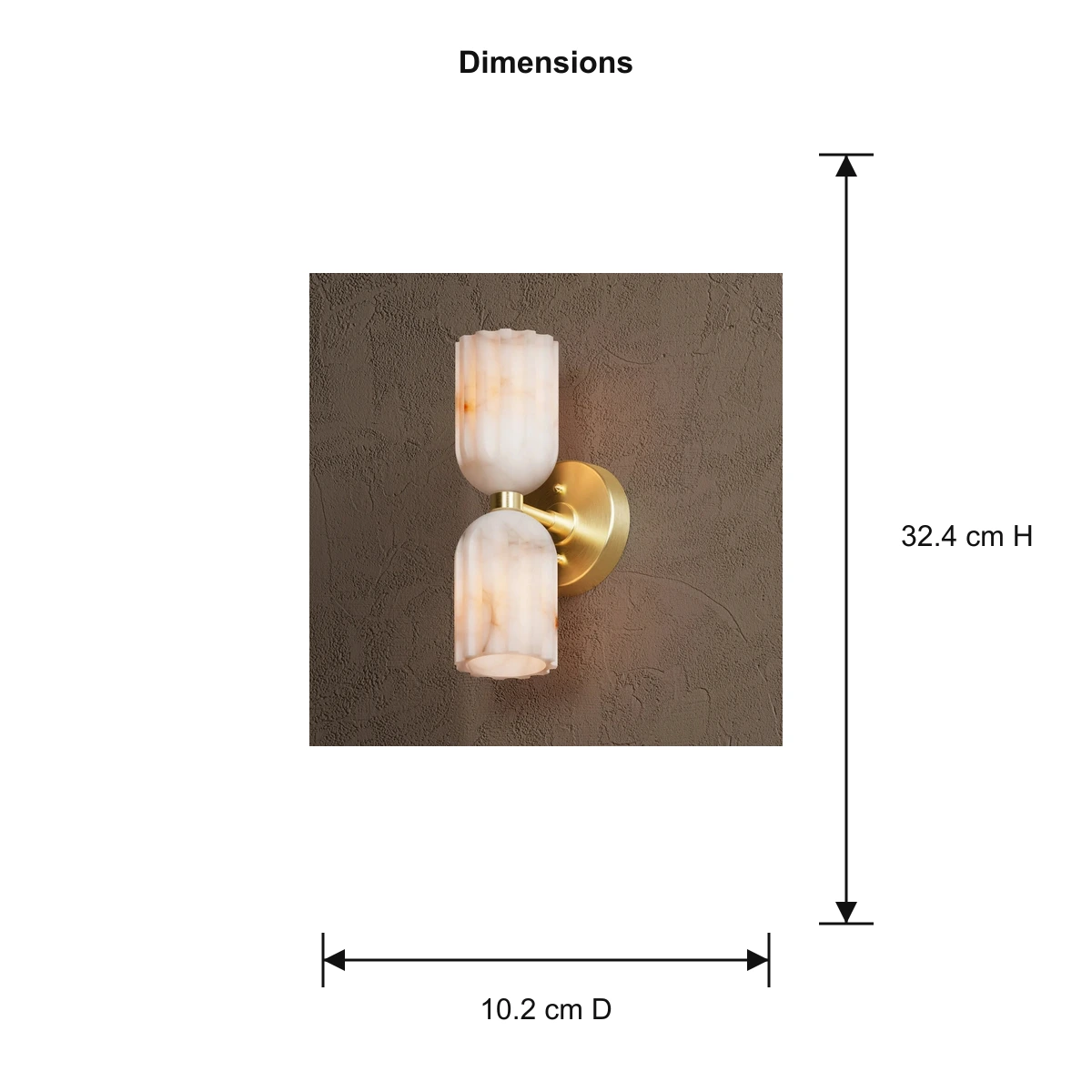 Lysander wall sconce dimensions in centimetres