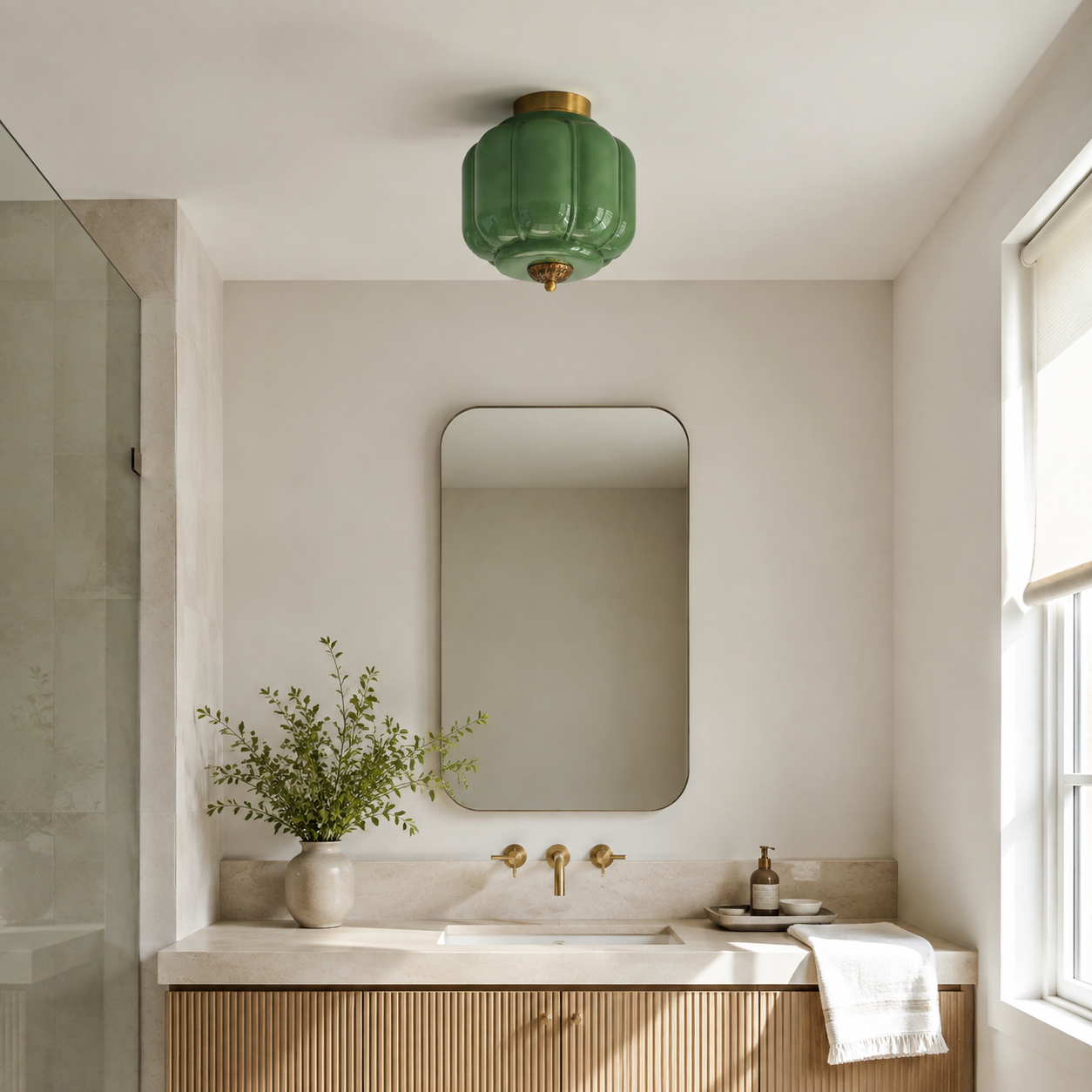 scene bathroom green