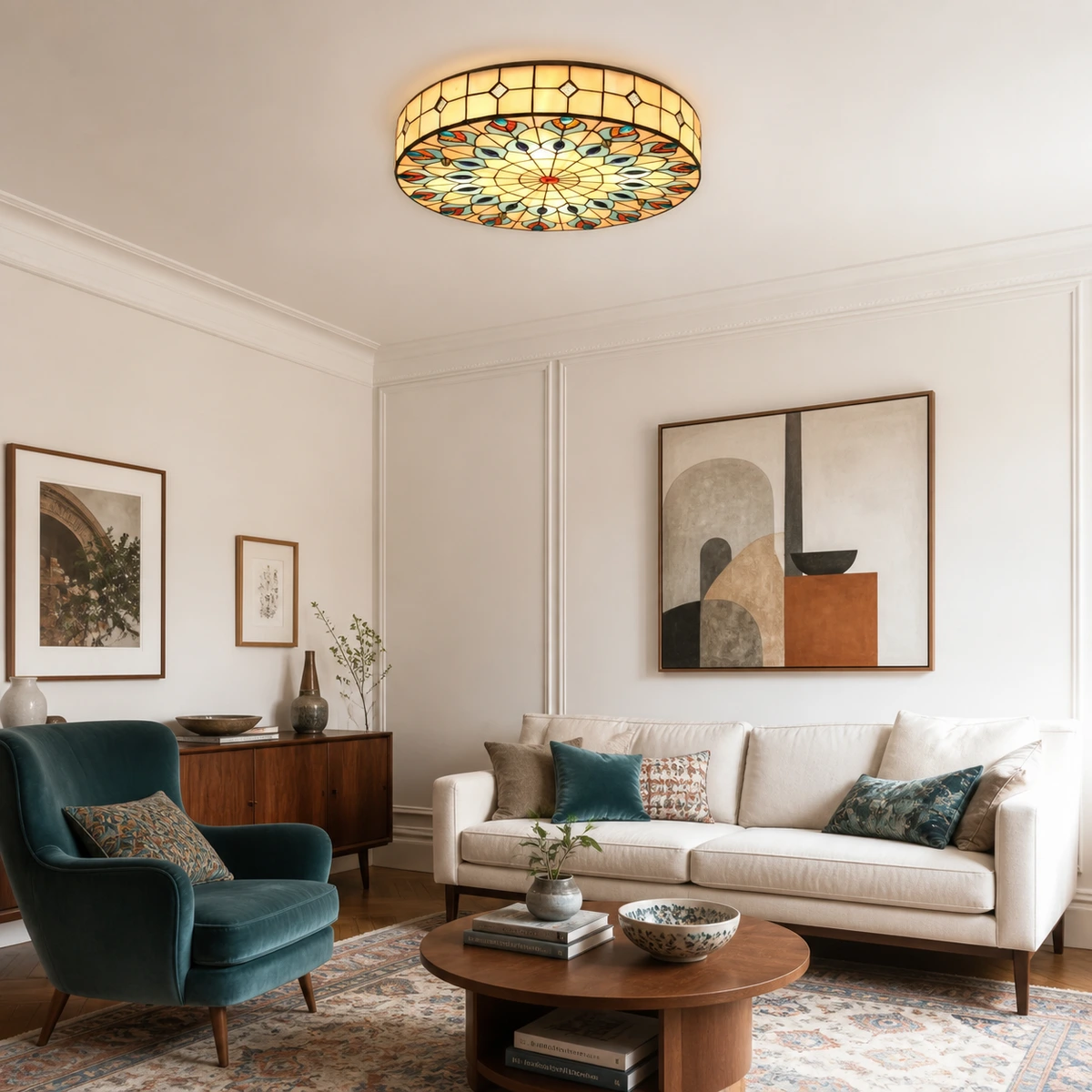Porcelain flush mount lifestyle scene