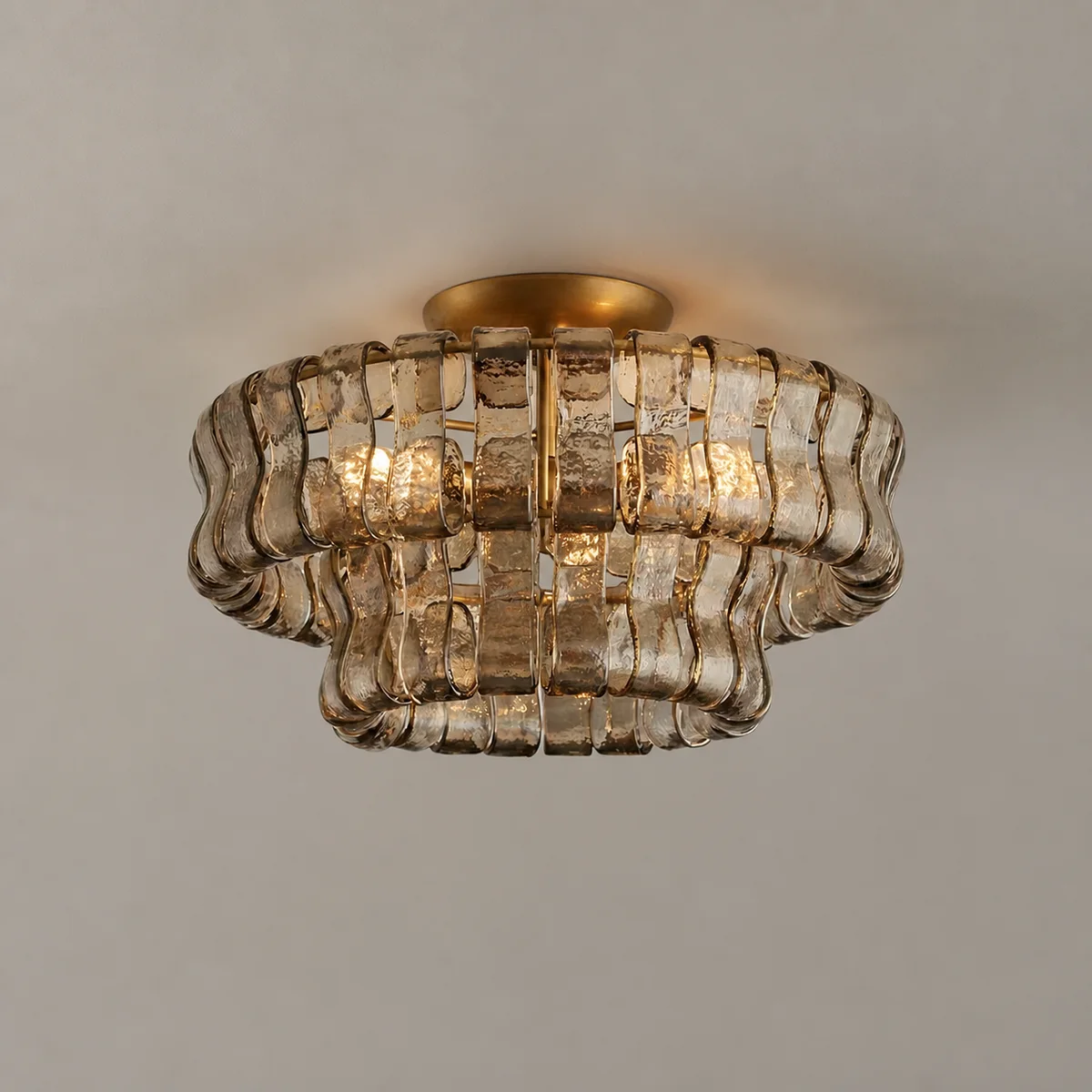 Jasber Ceiling Light - sku-brass-smoke