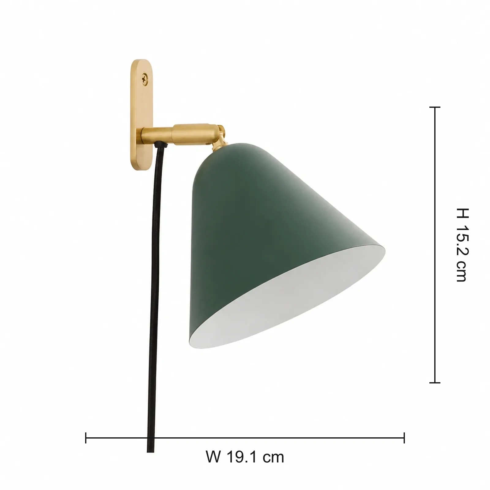 Phrike wall sconce dimensions in centimeters