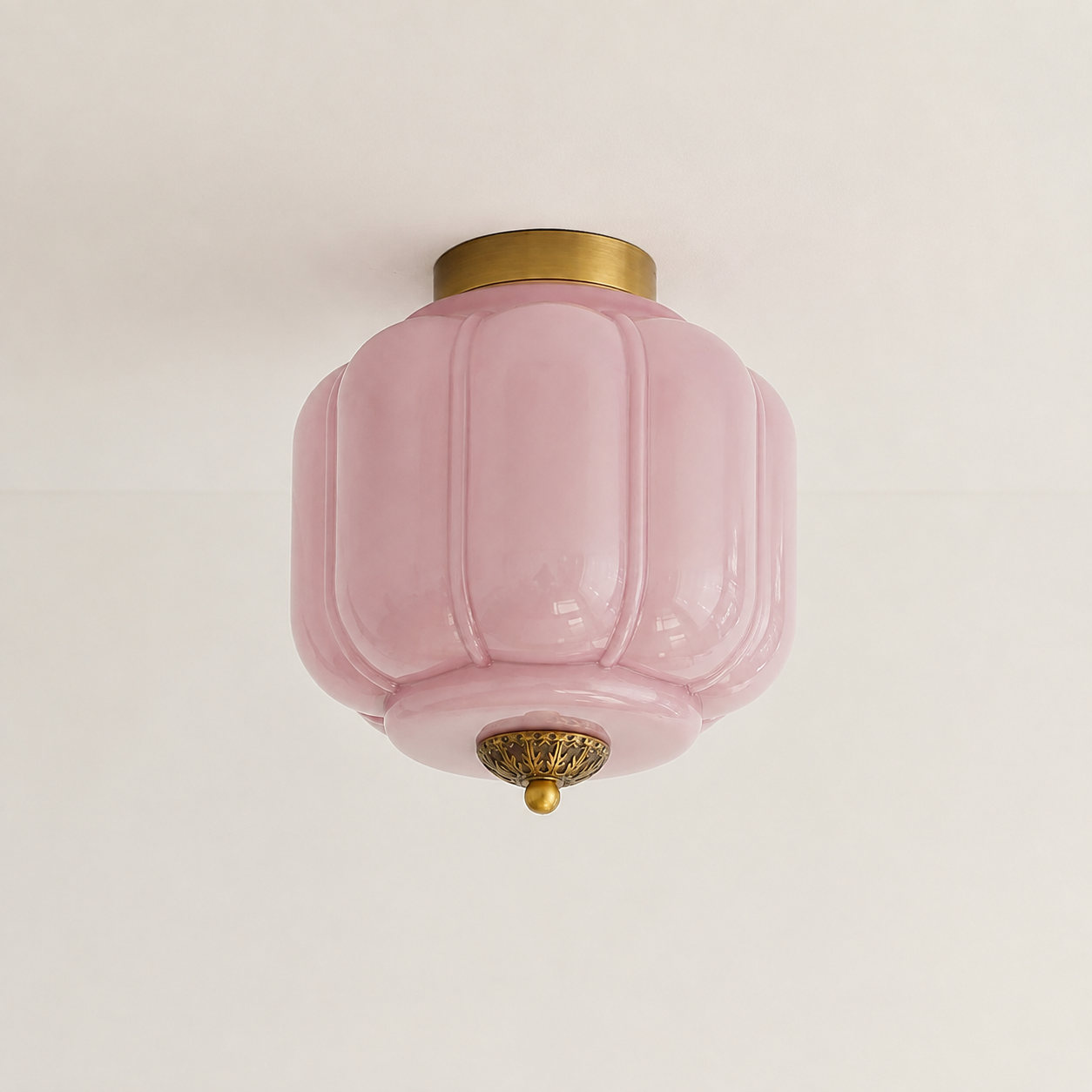 Pink Karen ceiling light switched off