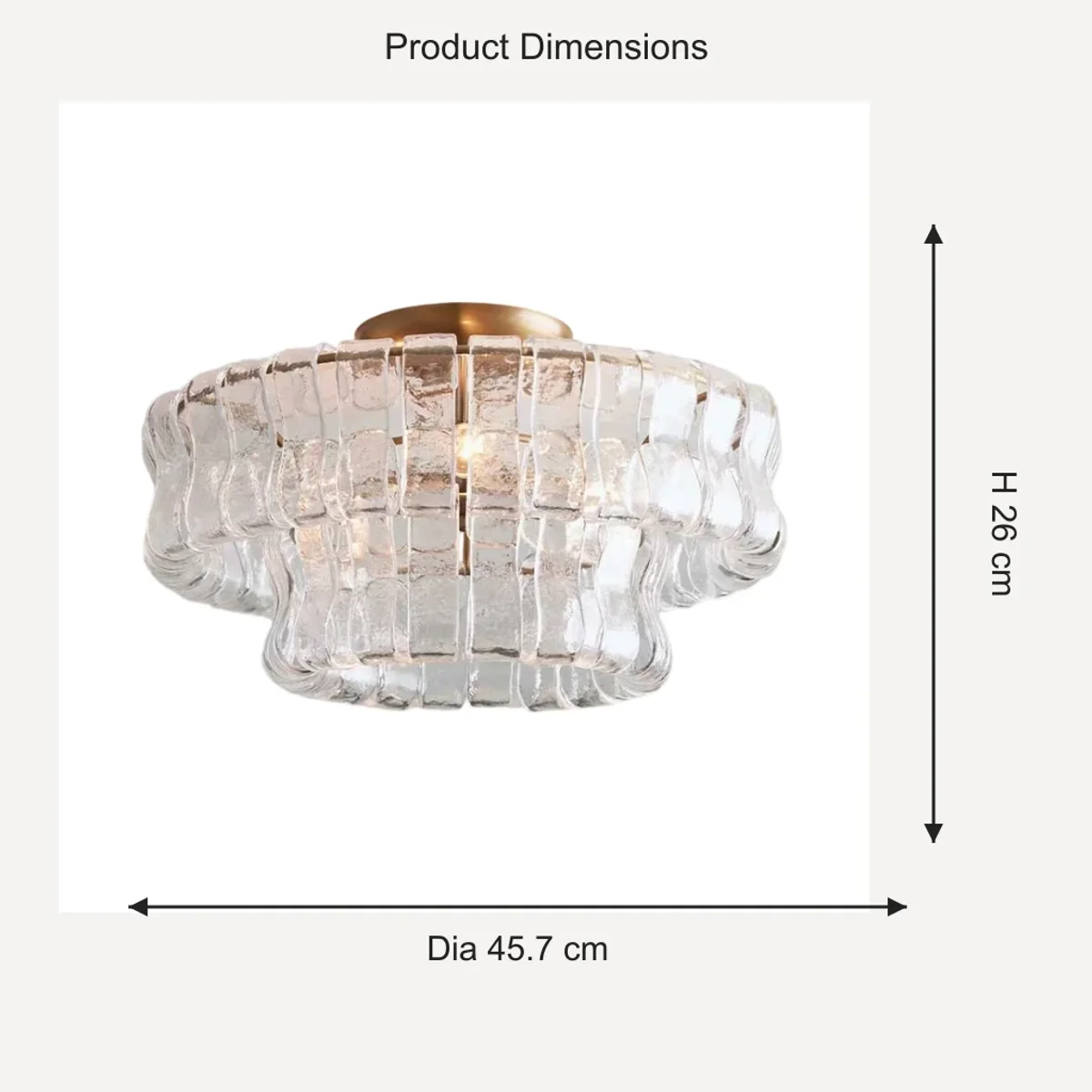 Jasber Ceiling Light - dimensions
