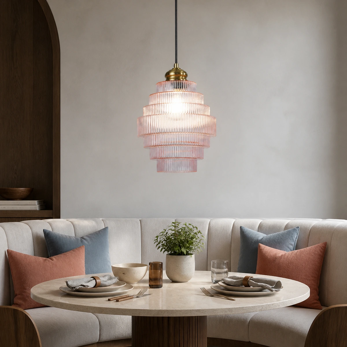 Porcelain flush mount lifestyle scene