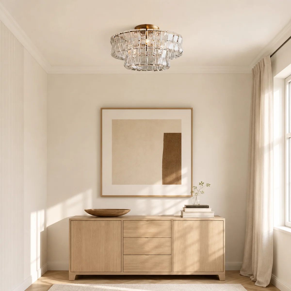 Porcelain flush mount lifestyle scene