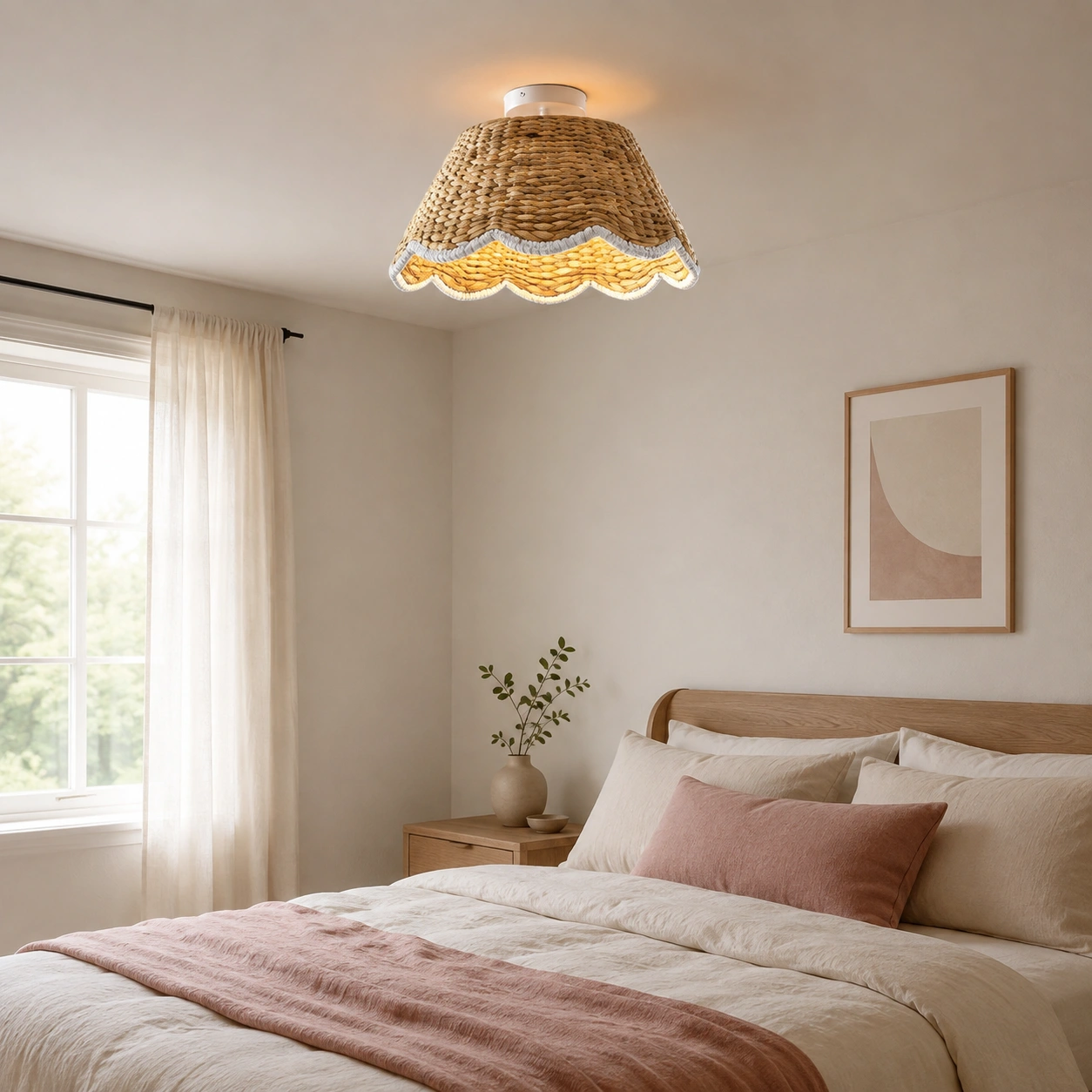 Astraios ceiling light in a Nordic bedroom