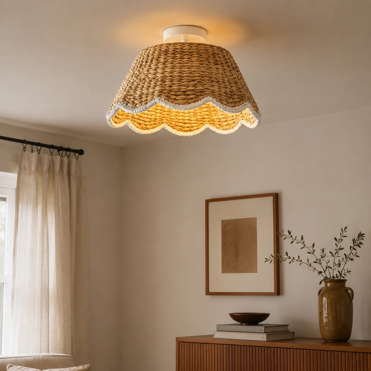 Scalloped profile of the Astraios ceiling light