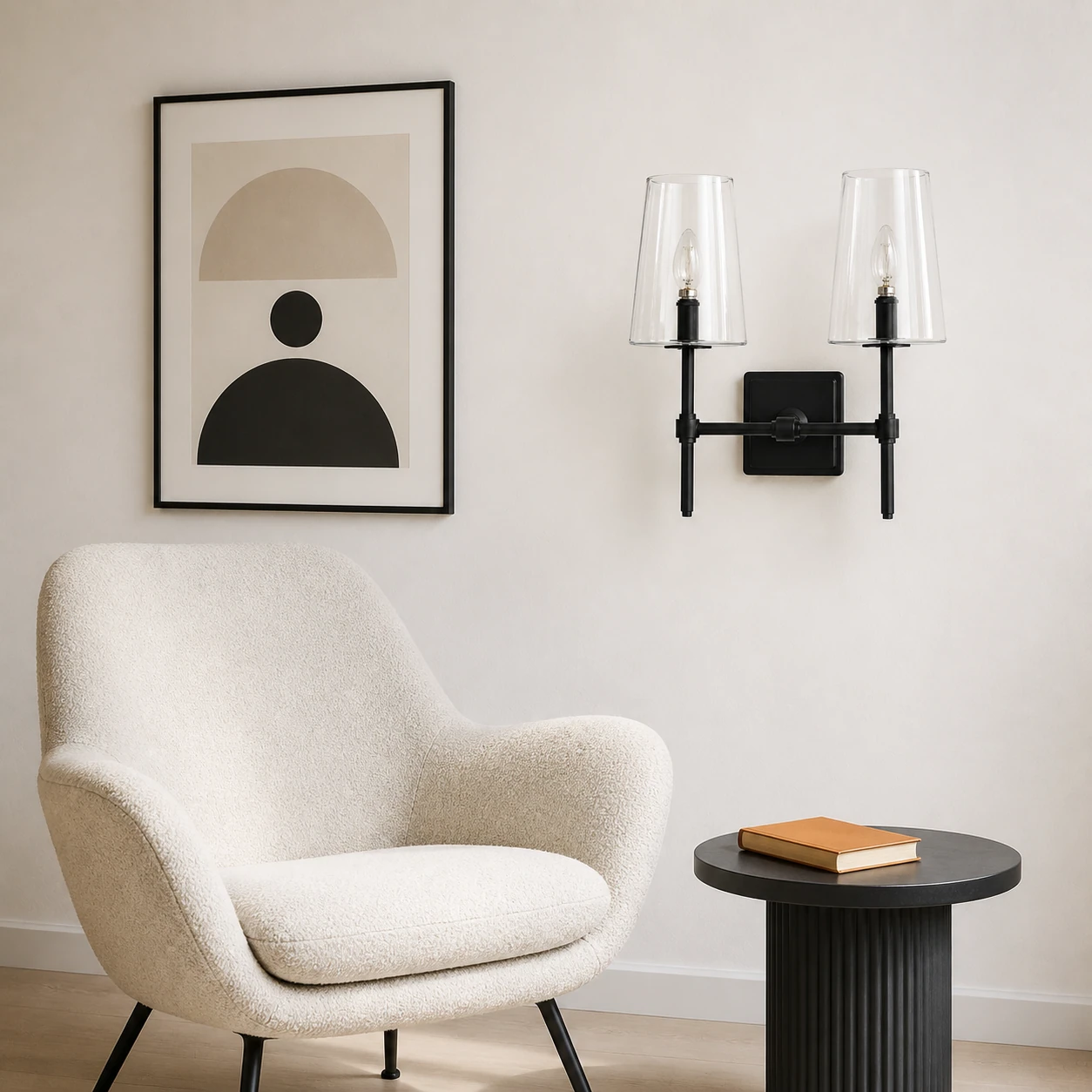 Yve Modern Glass Wall Sconce medium-close