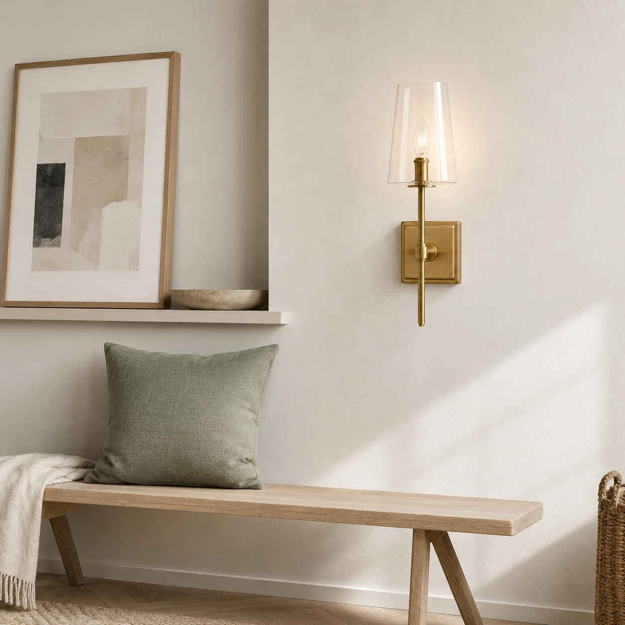 Yve Modern Glass Wall Sconce medium