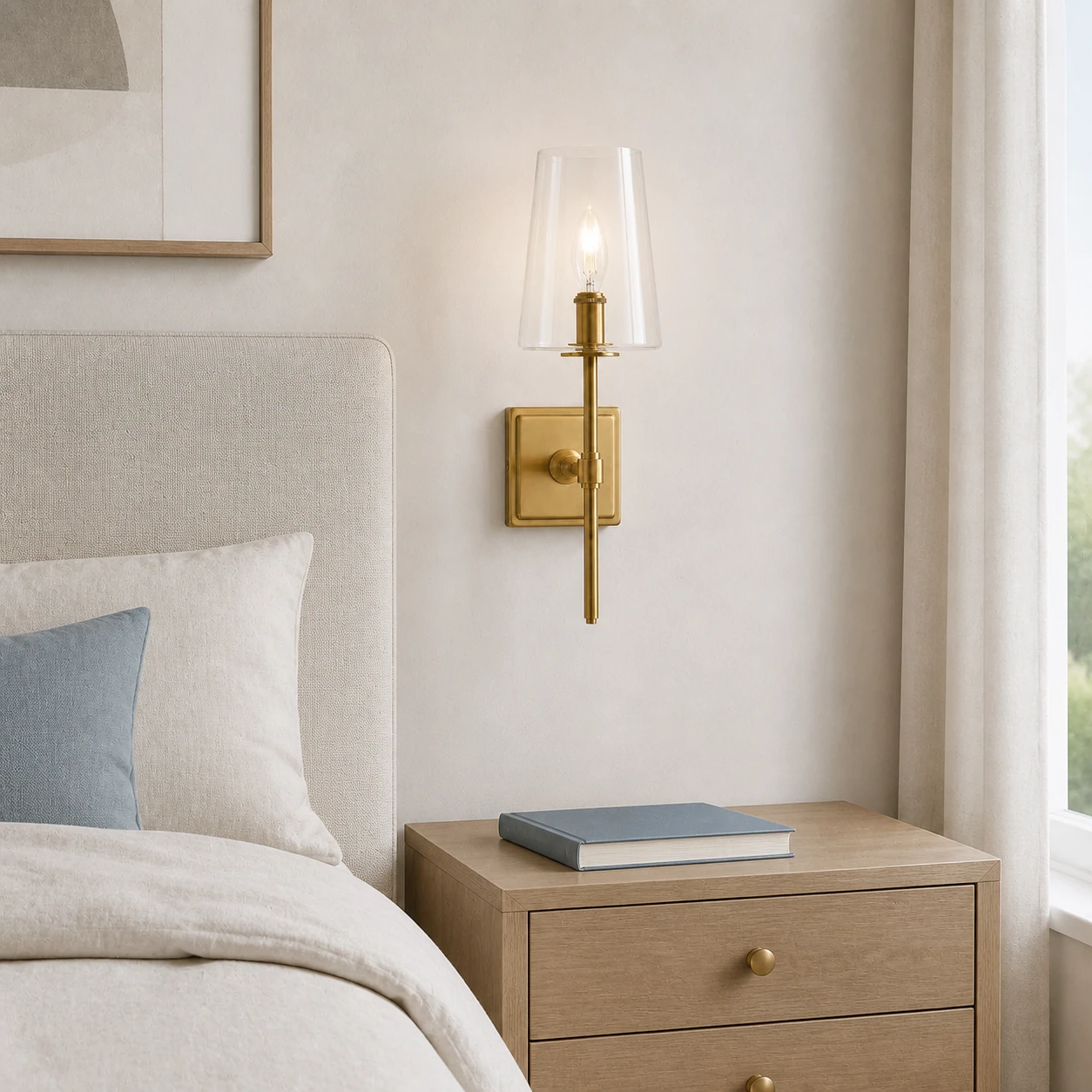 Yve Modern Glass Wall Sconce medium-close