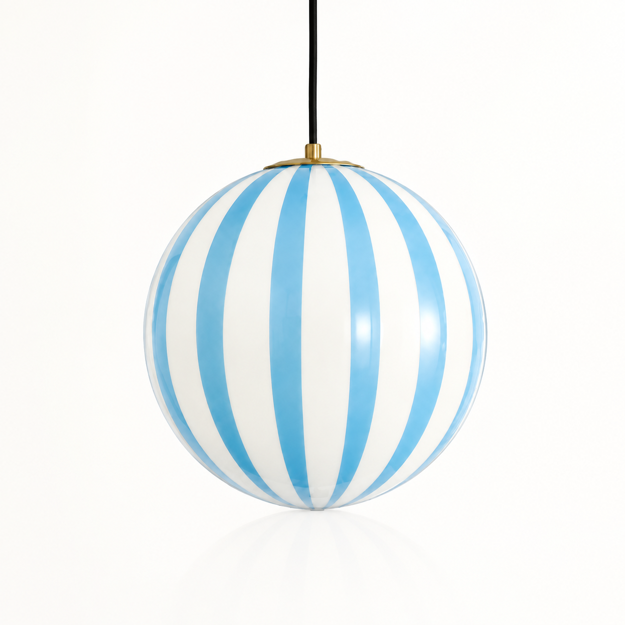 Light blue striped globe