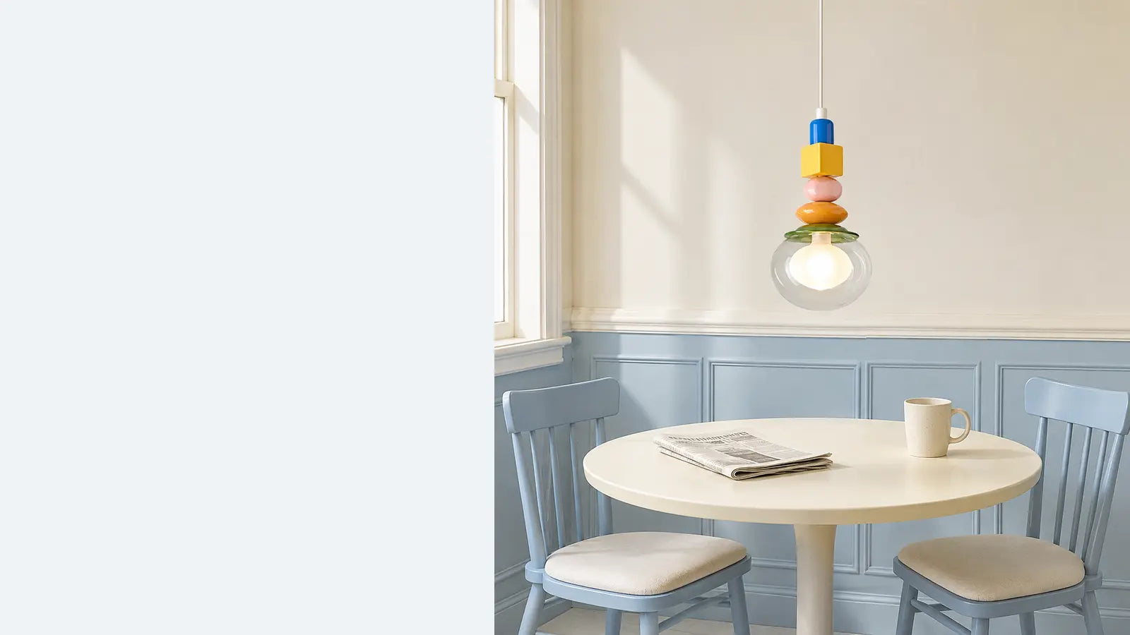 Orla Memphis glass bauble pendant light