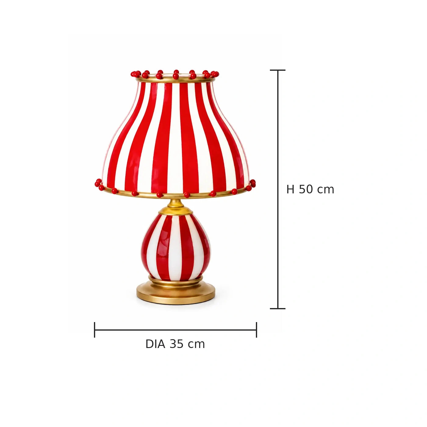 Odette table lamp dimensions DIA 35 cm by H 50 cm