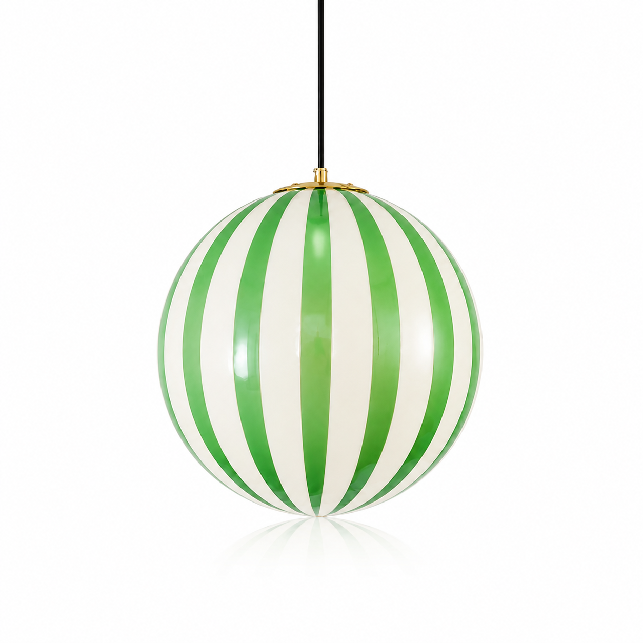 Green striped globe