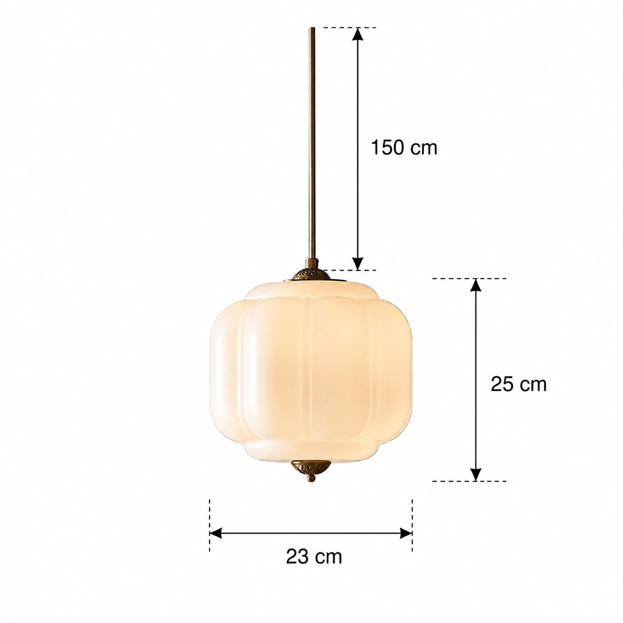 Betty pendant dimensions in centimeters