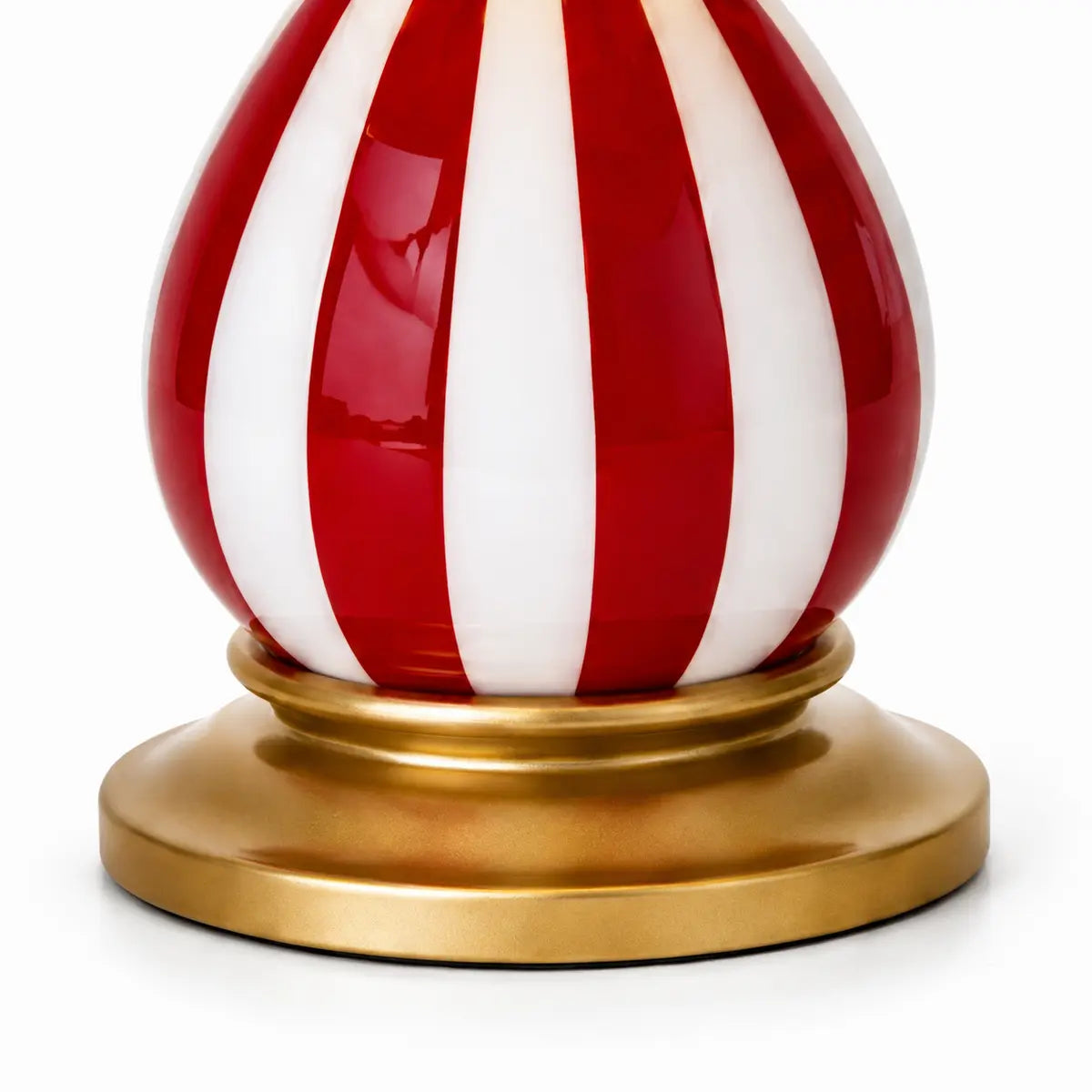 Odette striped rounded base and broad gold foot