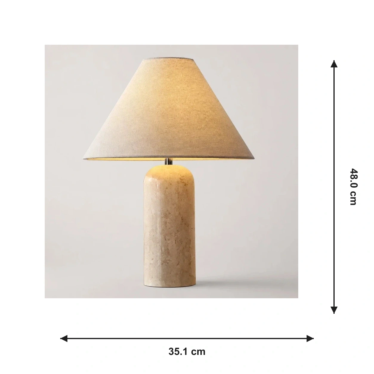 Daph table lamp dimensions in centimetres