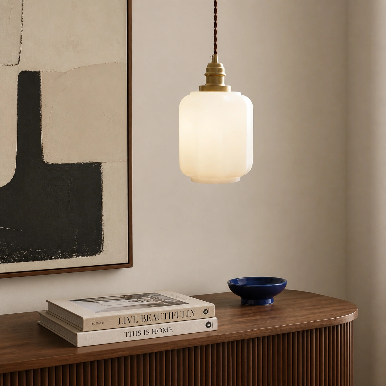 Thoosa pendant in a modern light-luxury interior