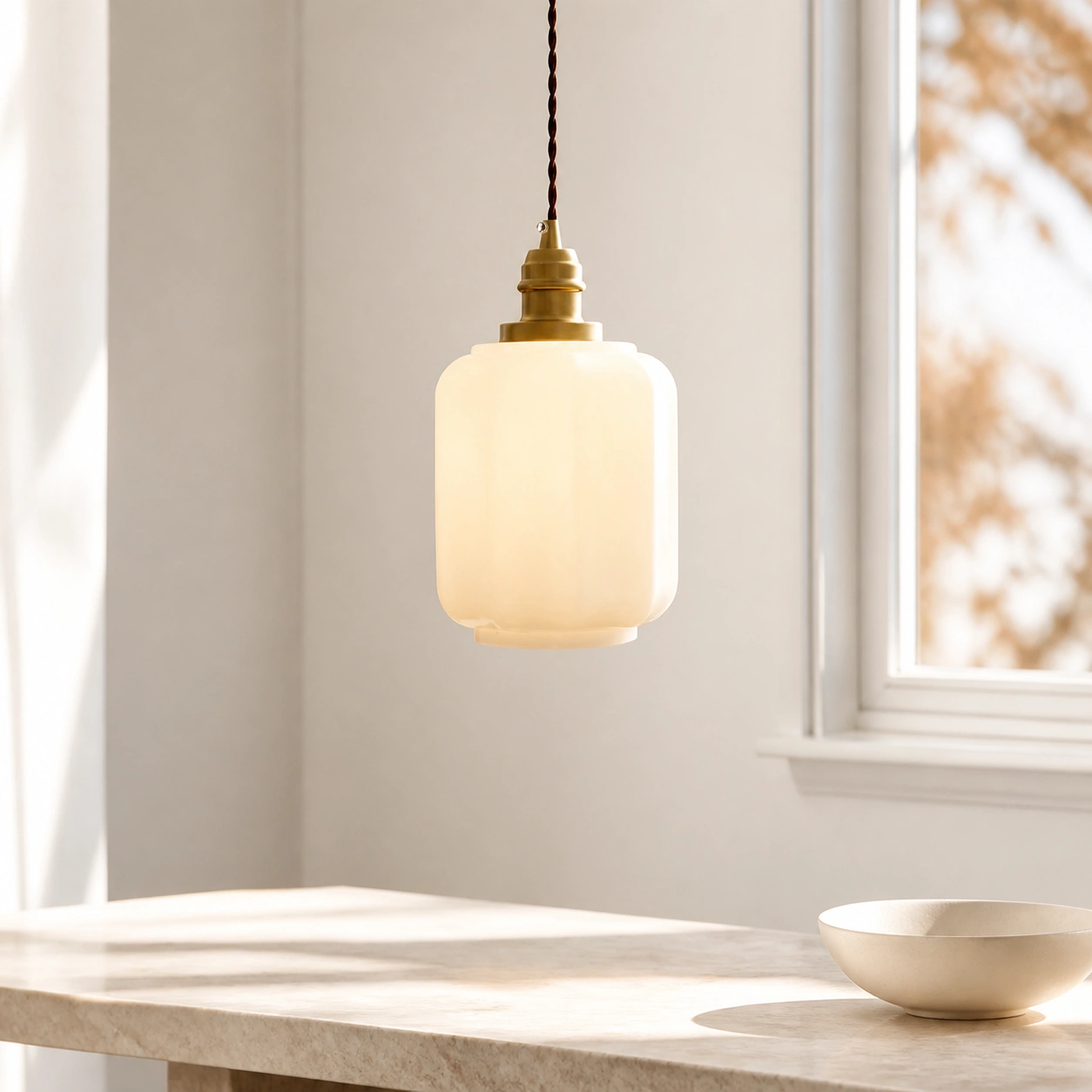 Thoosa pendant in a modern light-luxury interior