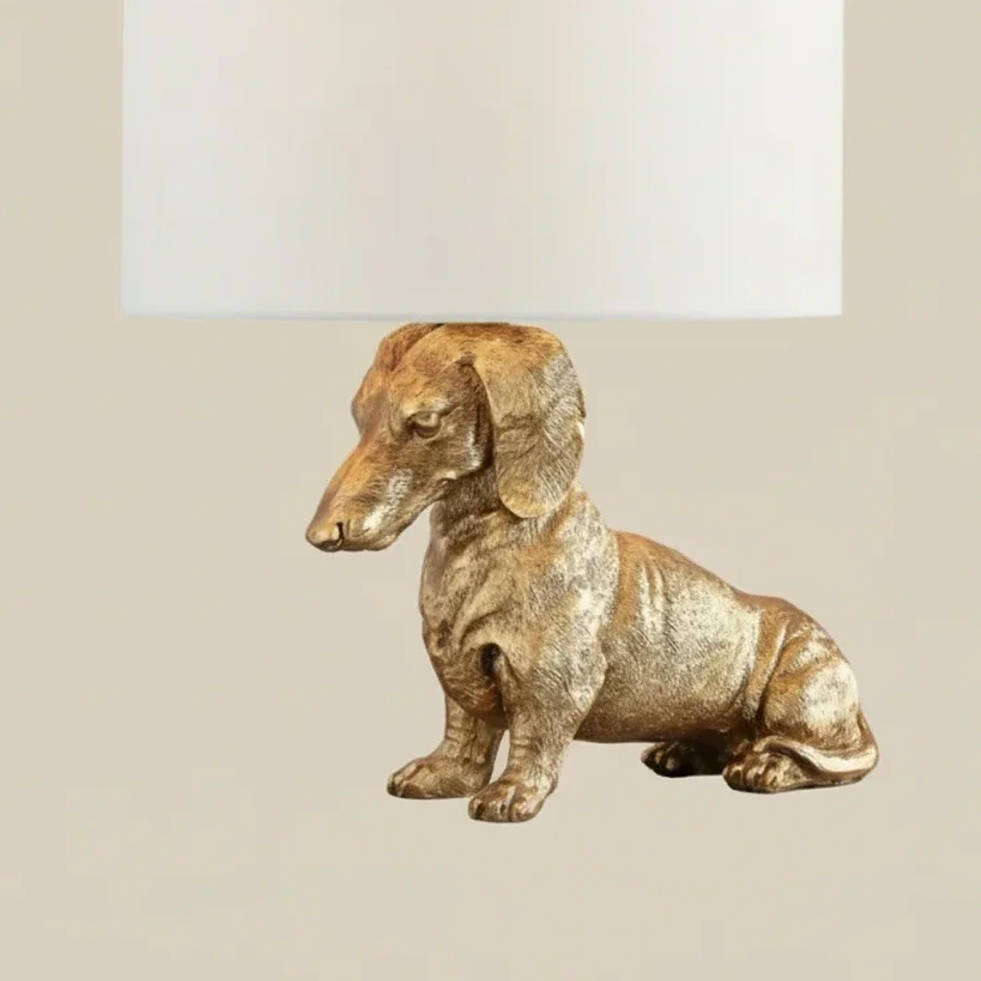 Dachshund lamp detail