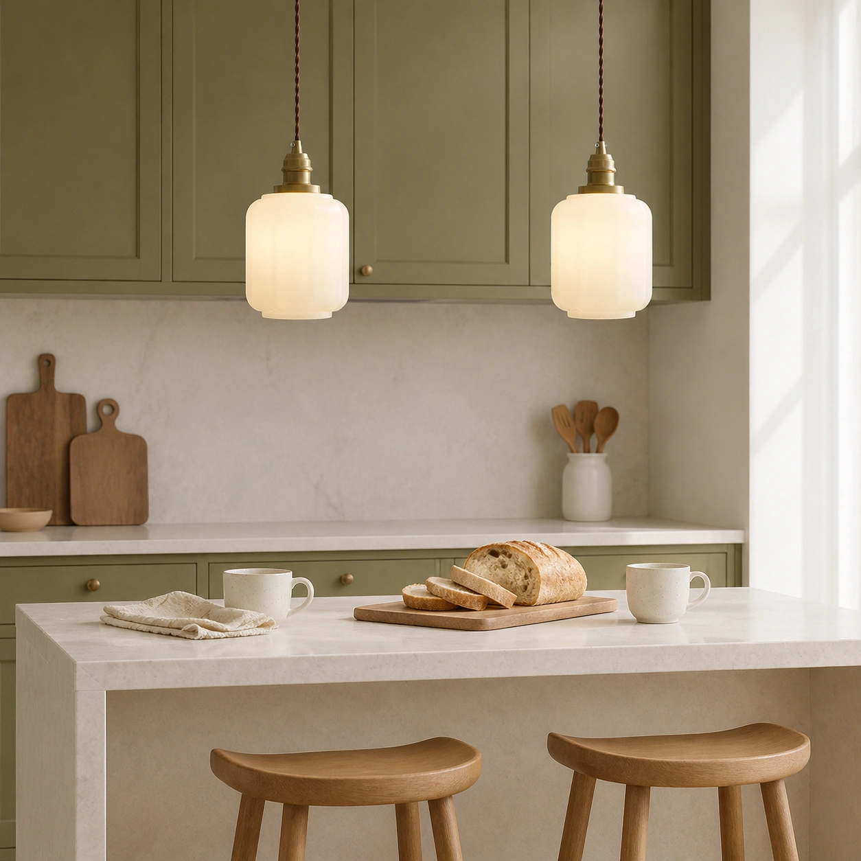 Thoosa pendant in a modern light-luxury interior