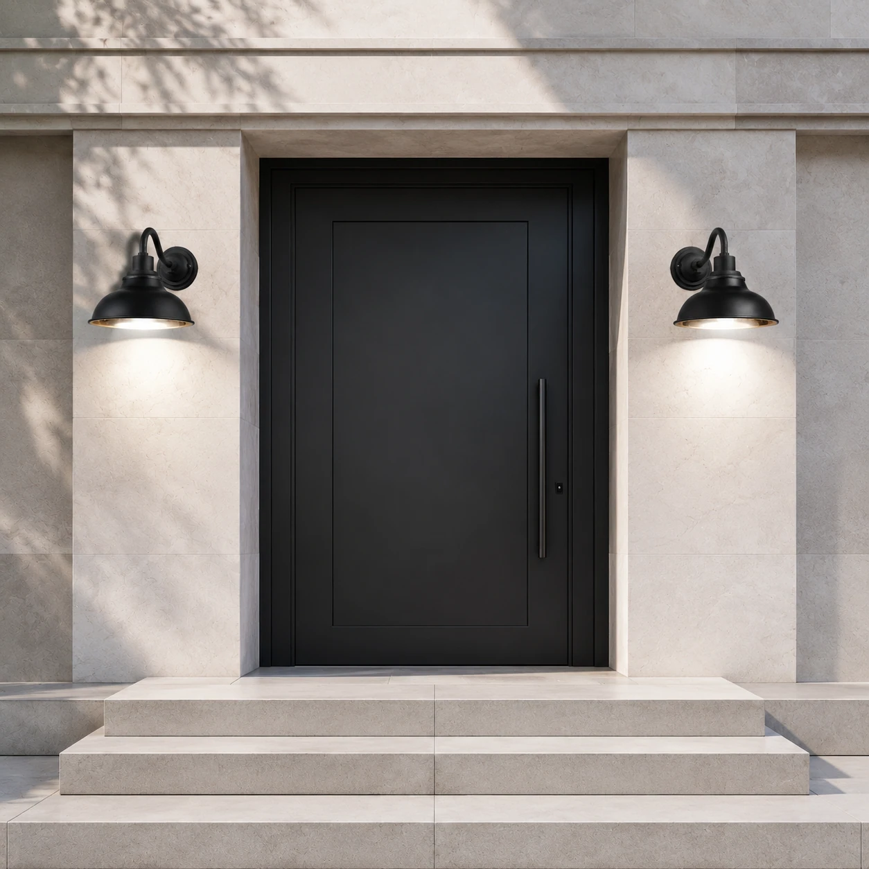 Paired entry sconces