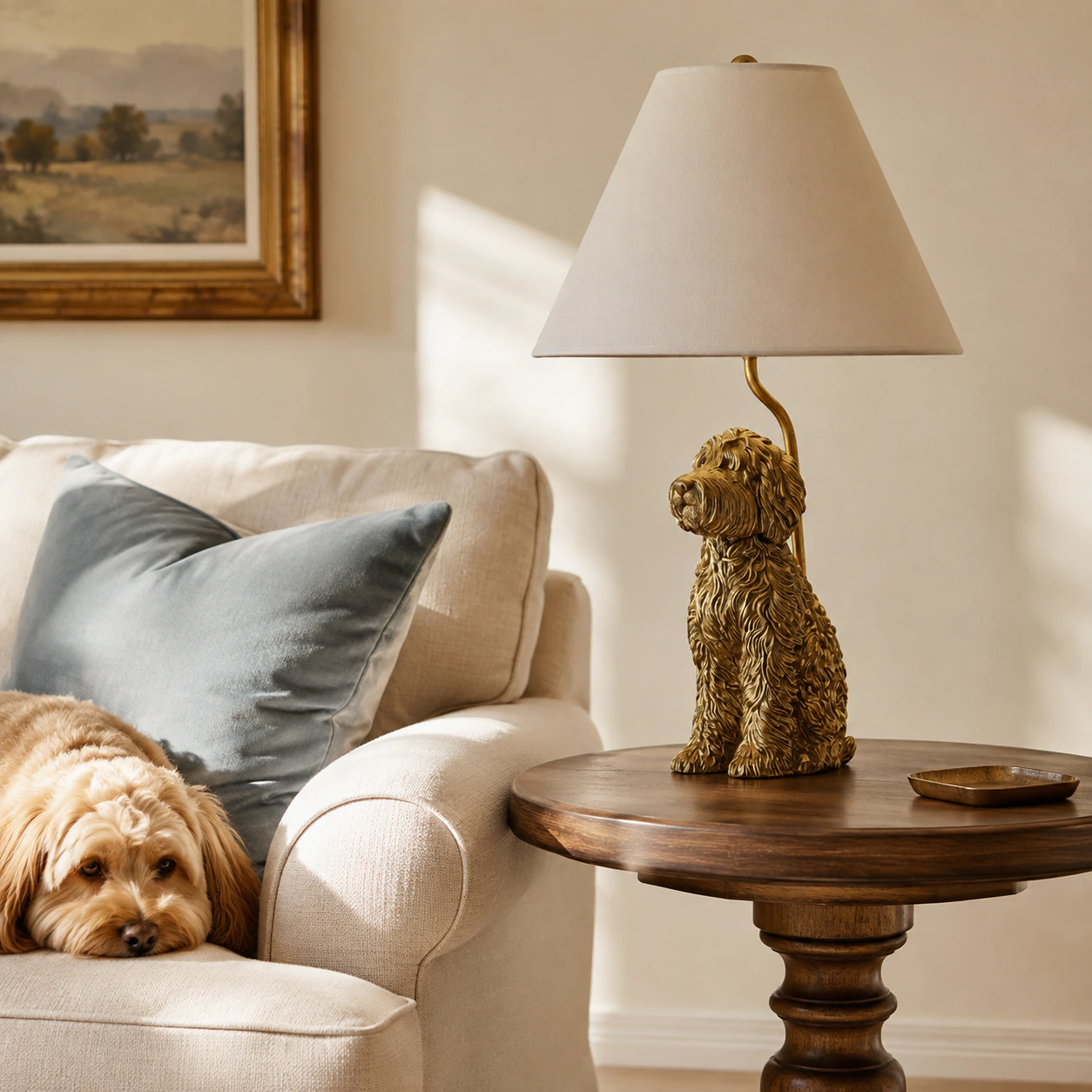 Eirik Doodle lamp beside a sofa