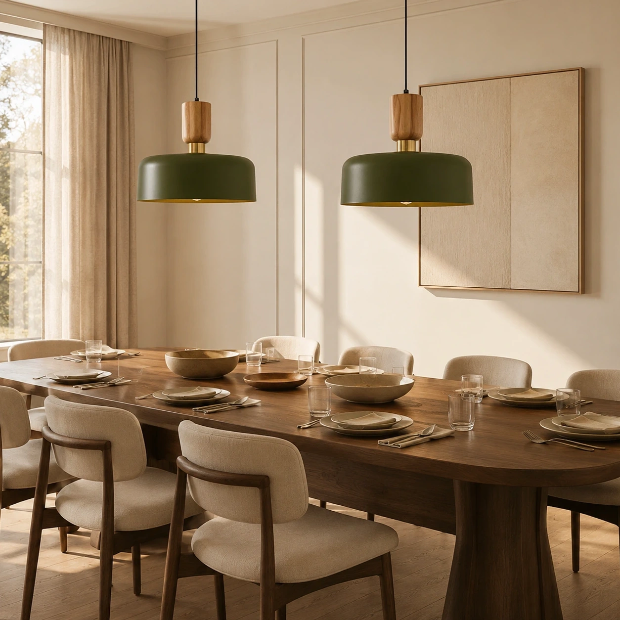 Long dining pair, canopy cropped