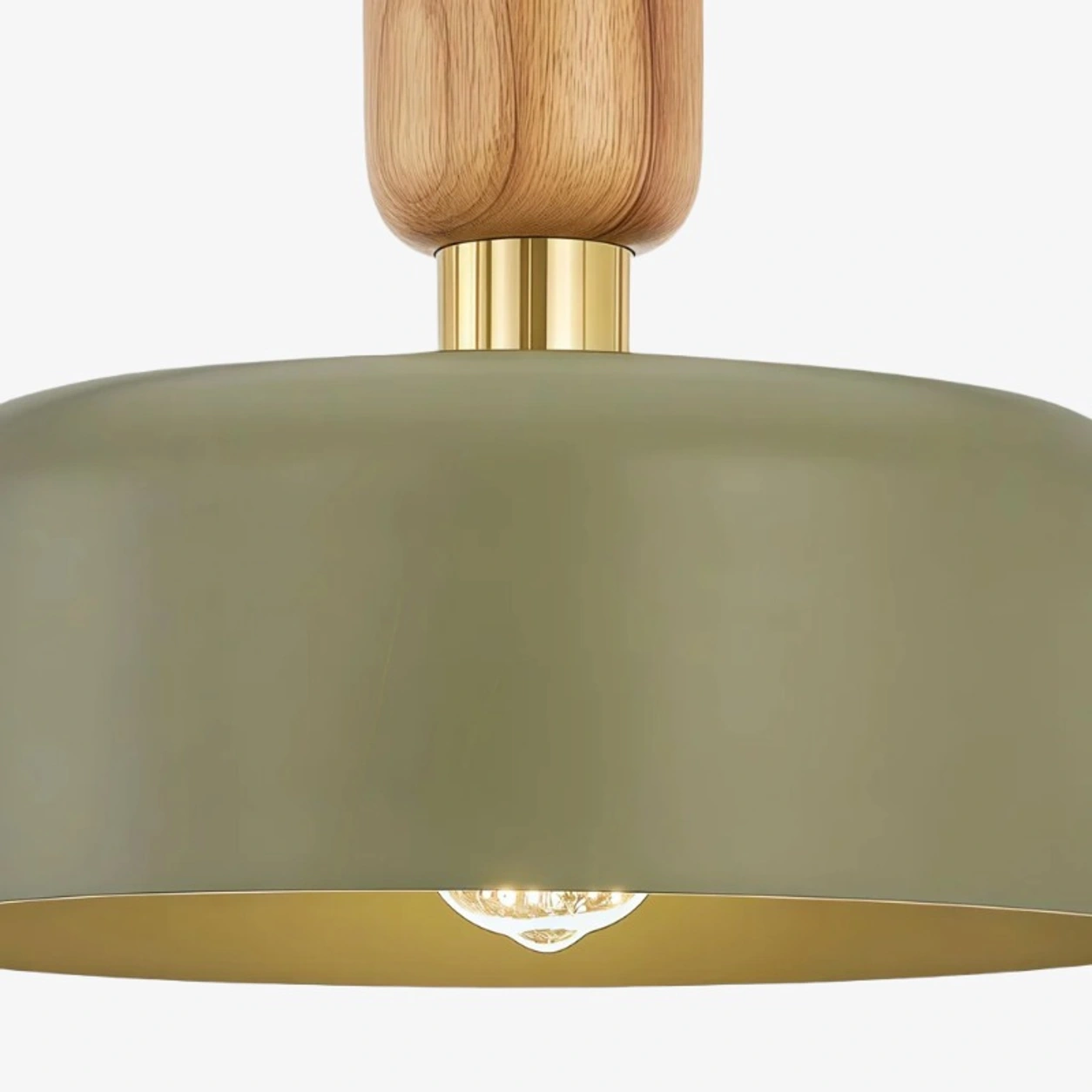 Satin shade and gold interior detail