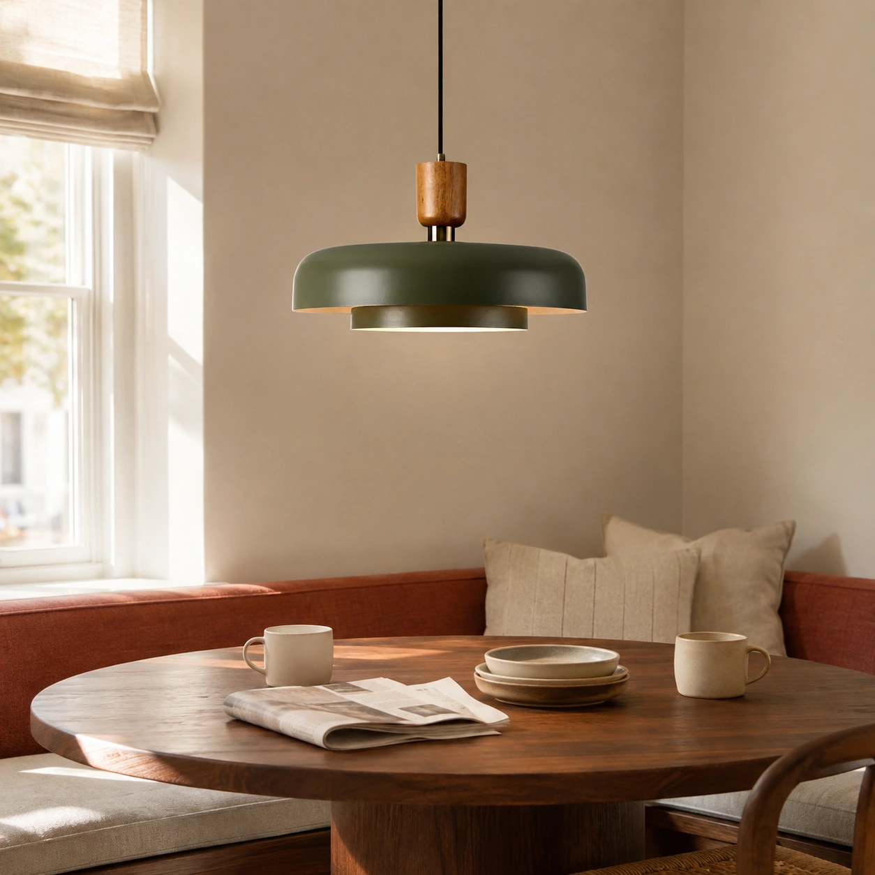 Warm banquette, Deep Green 1 Layer