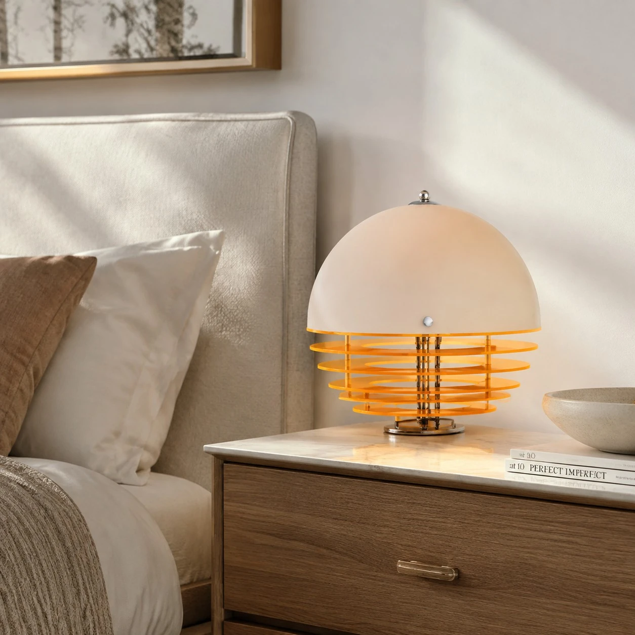 Harold Bauhaus Sunset Glass Table Lamp