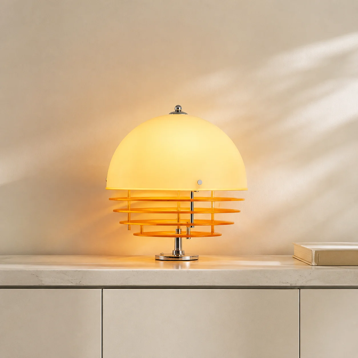 Harold Bauhaus Sunset Glass Table Lamp