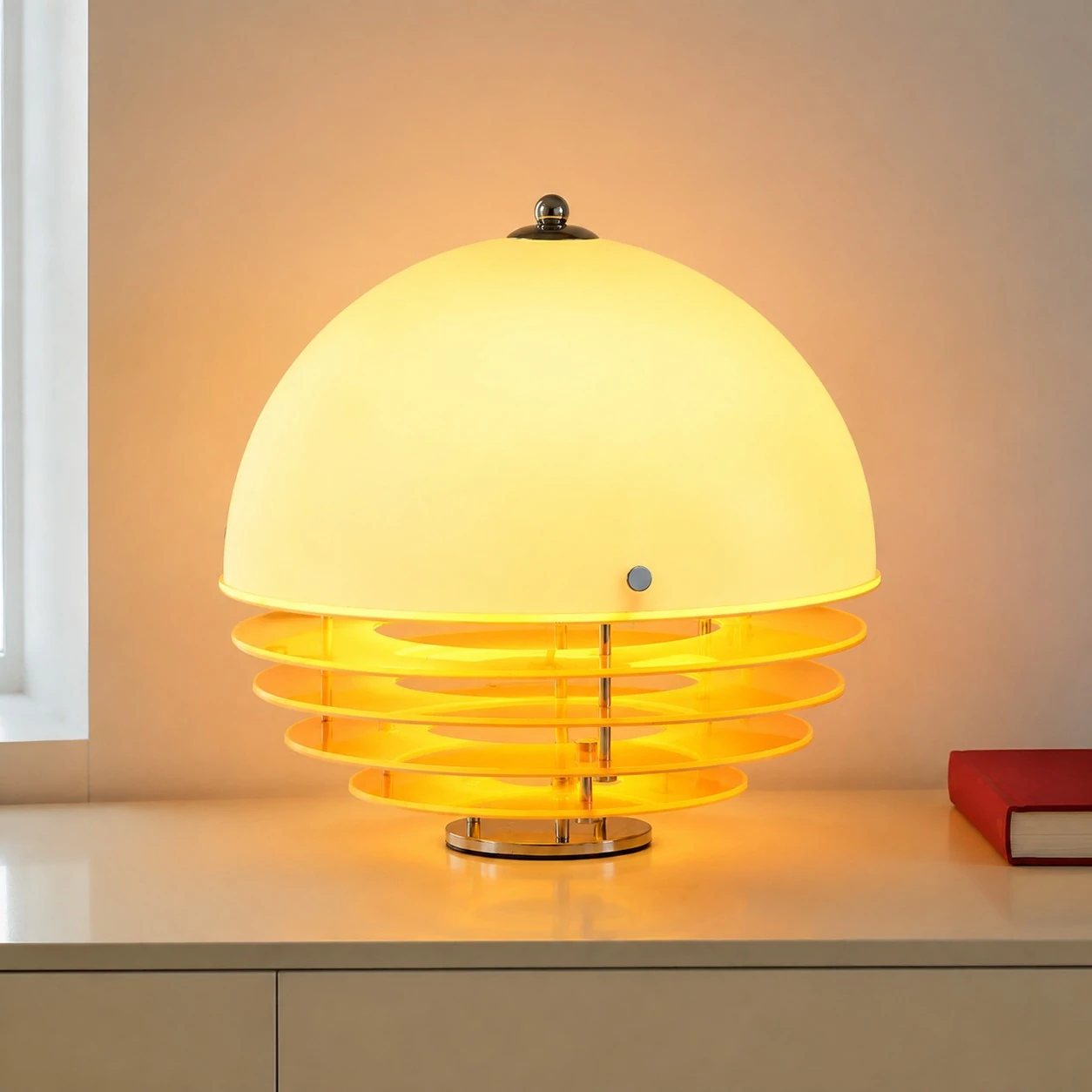 Harold Bauhaus Sunset Glass Table Lamp