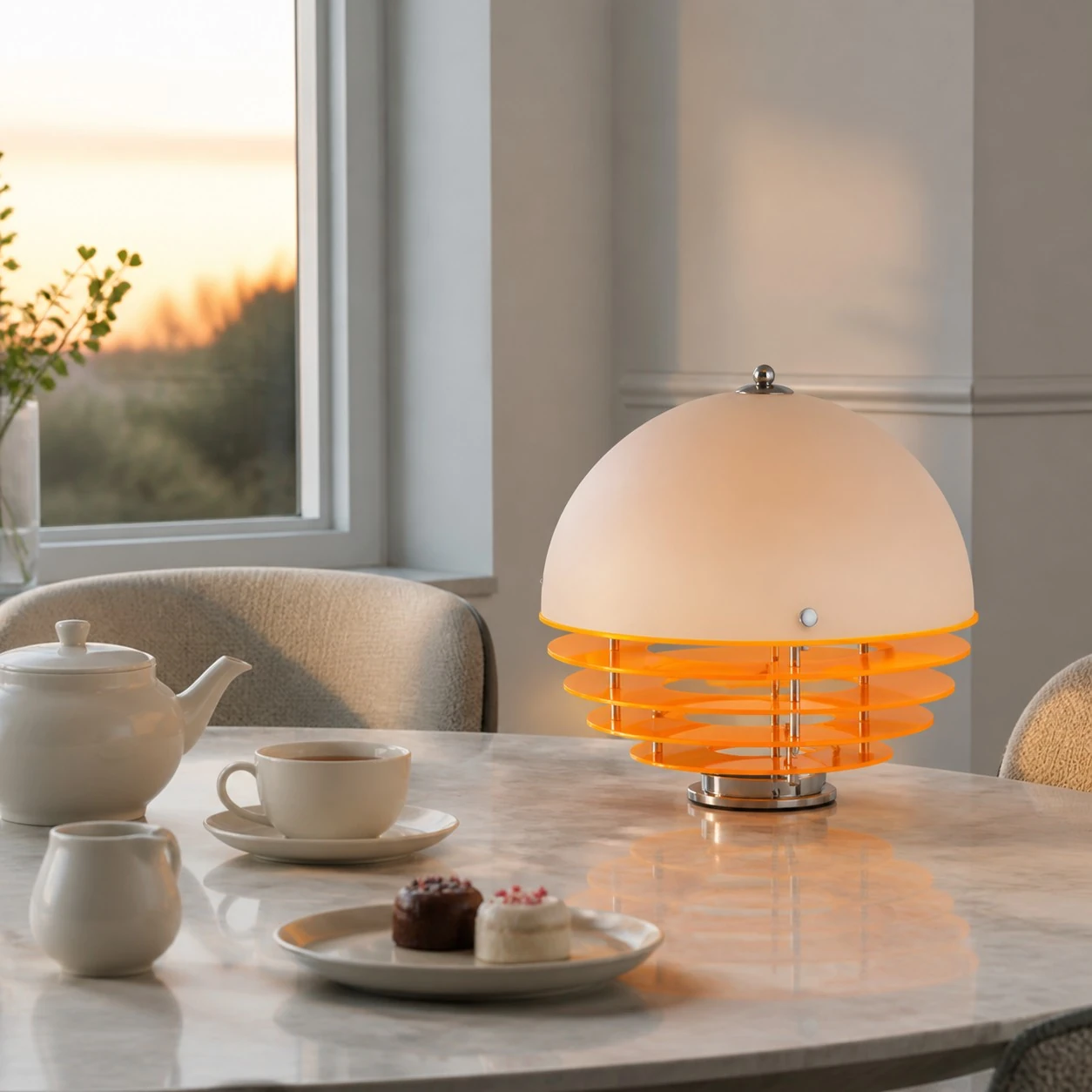 Harold Bauhaus Sunset Glass Table Lamp