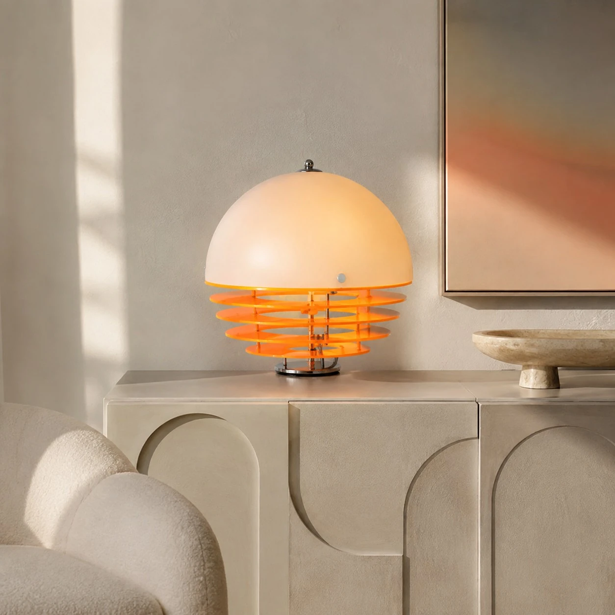 Harold Bauhaus Sunset Glass Table Lamp