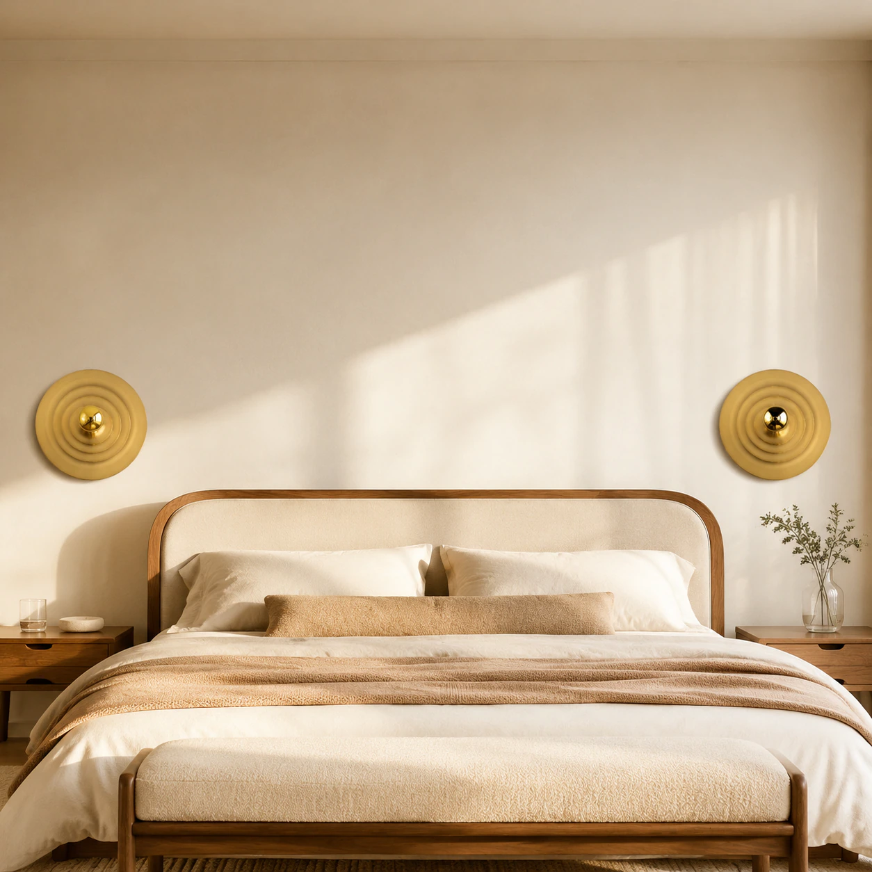 Rupert Bauhaus Disc Round Wall Sconce lifestyle view 2