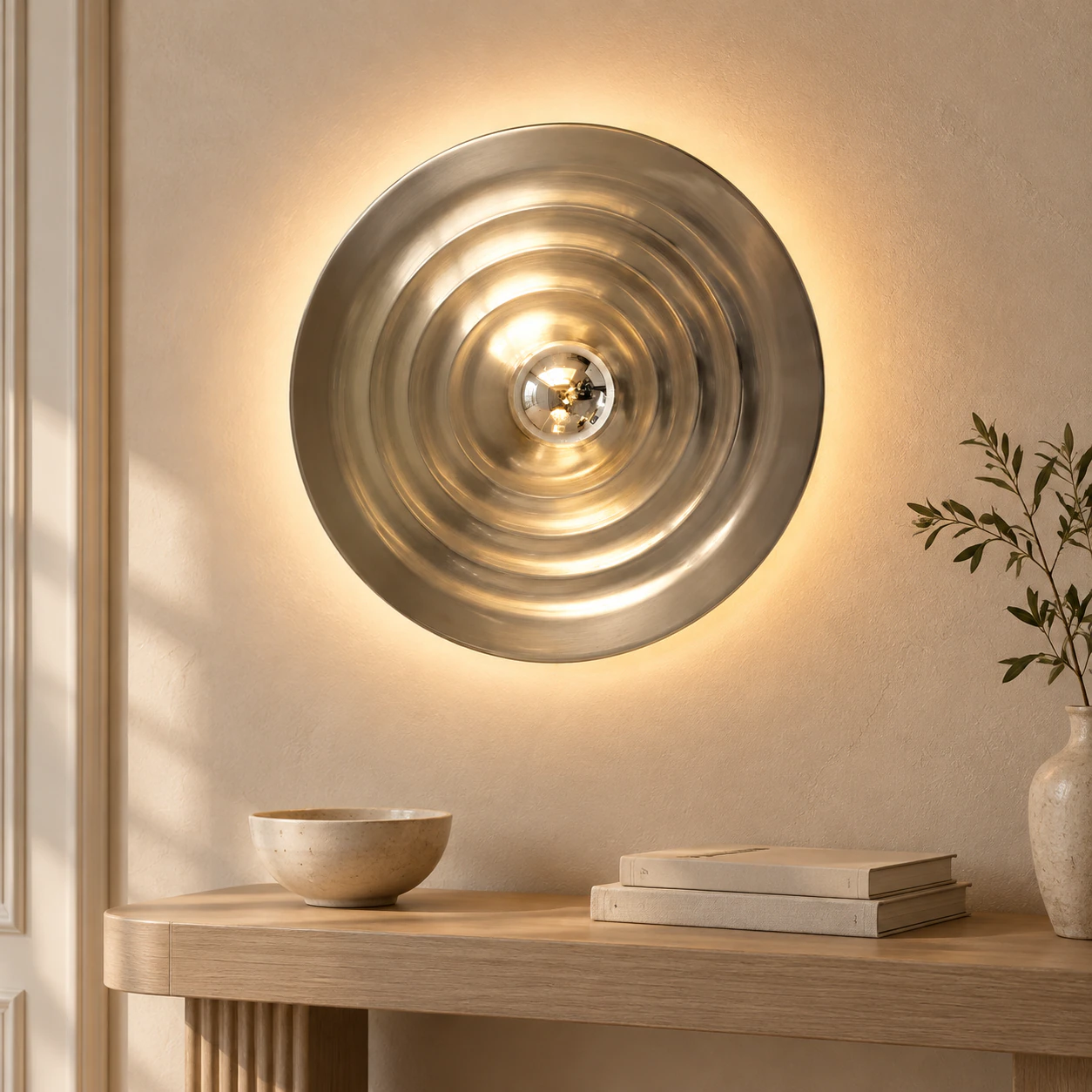 Rupert Bauhaus Disc Round Wall Sconce lifestyle view 12