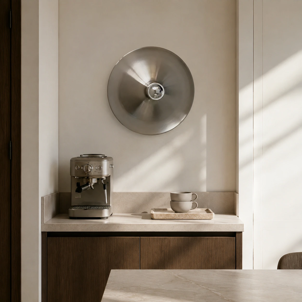 Rupert Bauhaus Disc Round Wall Sconce lifestyle view 4
