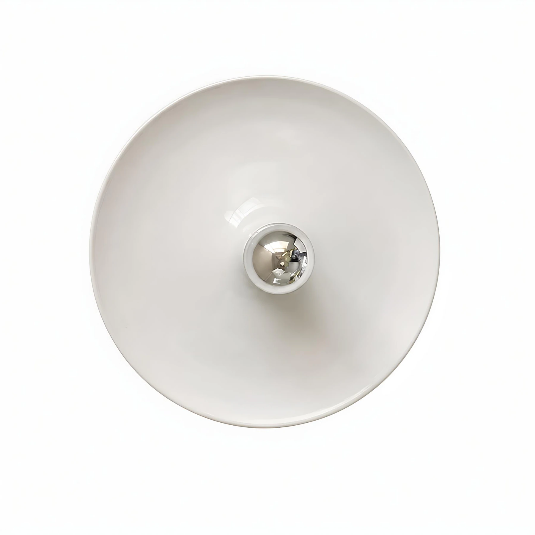 Rupert Bauhaus Disc Round Wall Sconce flat white