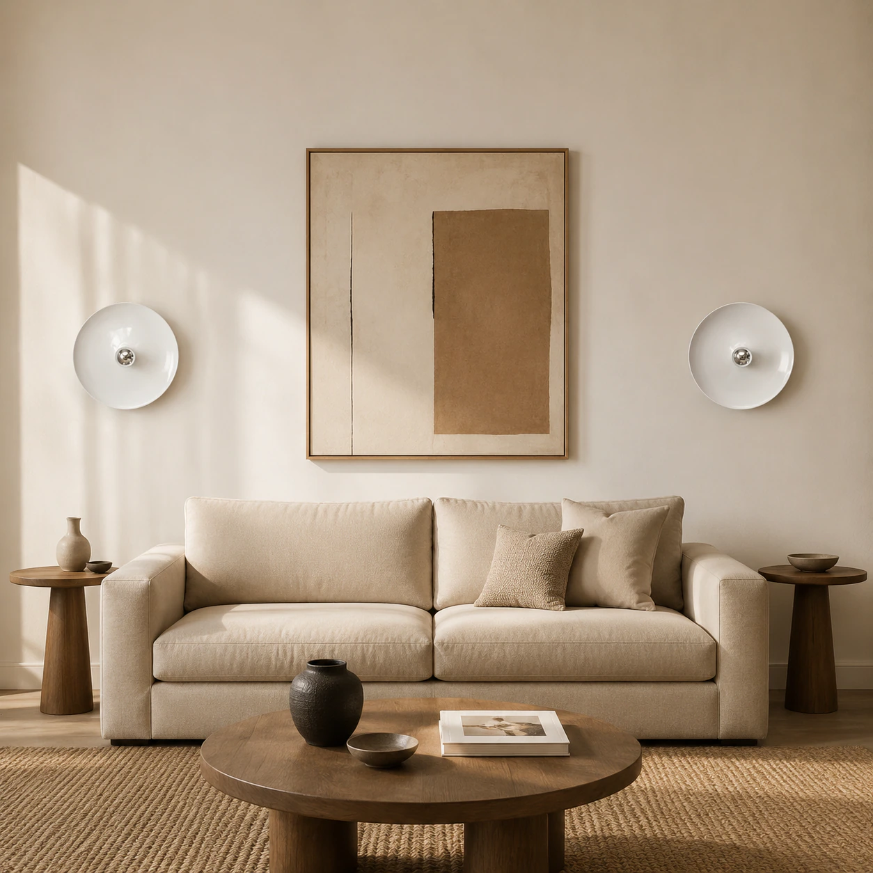 Rupert Bauhaus Disc Round Wall Sconce lifestyle view 8