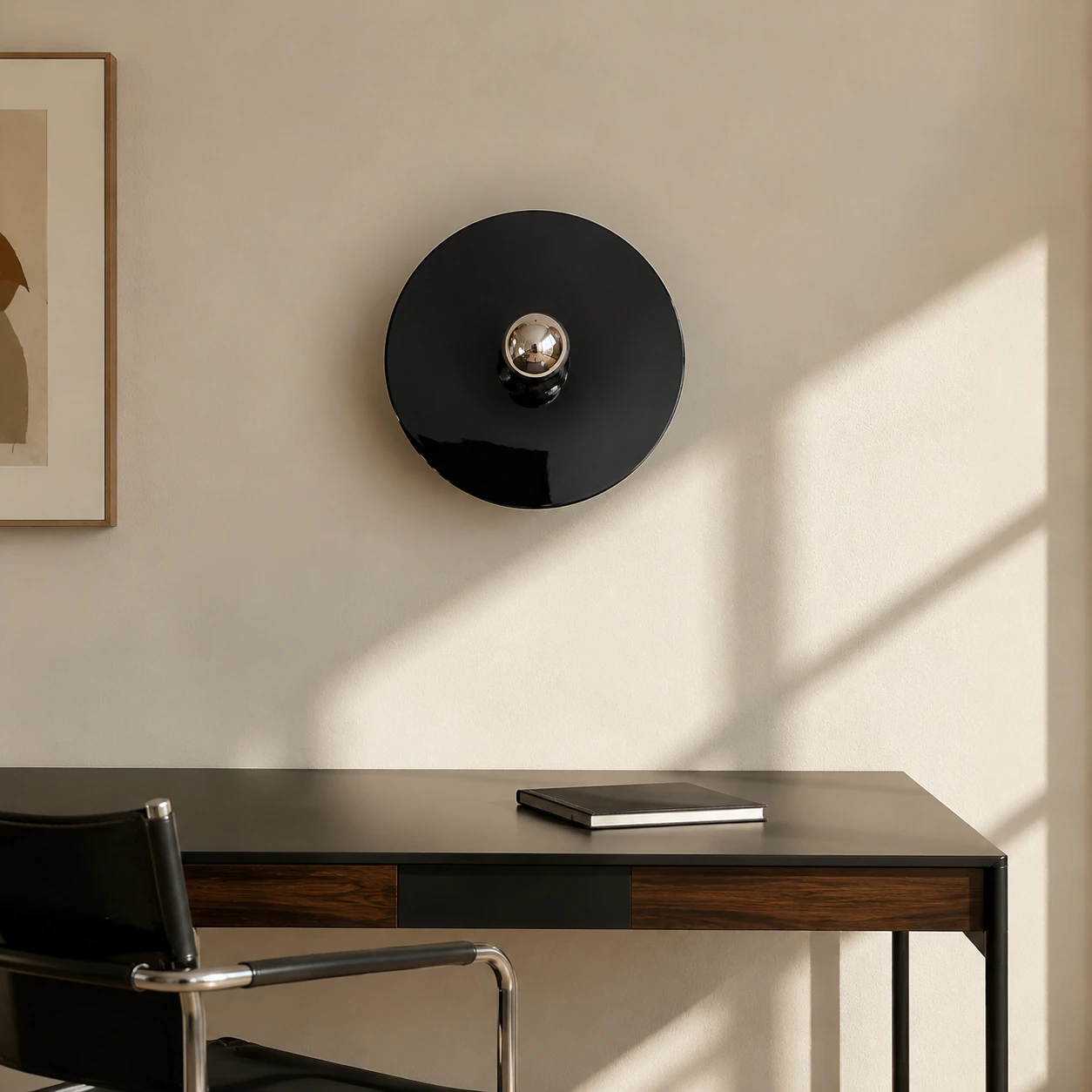 Rupert Bauhaus Disc Round Wall Sconce lifestyle view 5