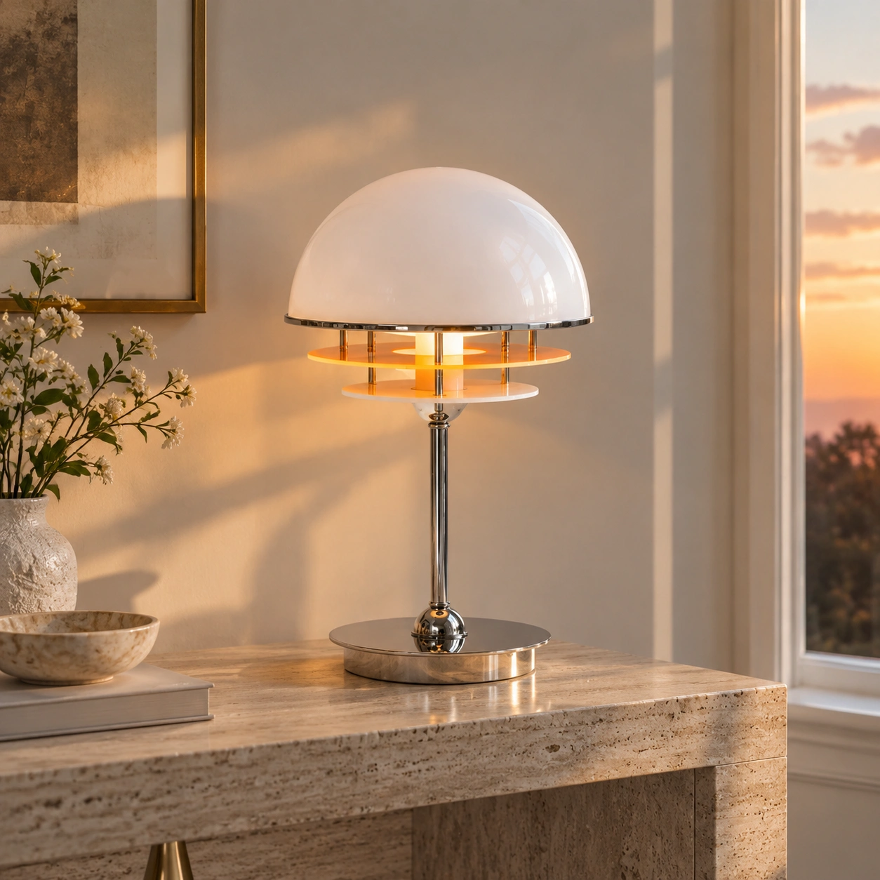 Harold Bauhaus Acrylic Sunset Table Lamp
