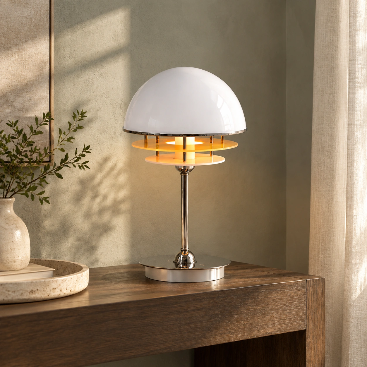 Harold sunset table lamp on a contemporary console