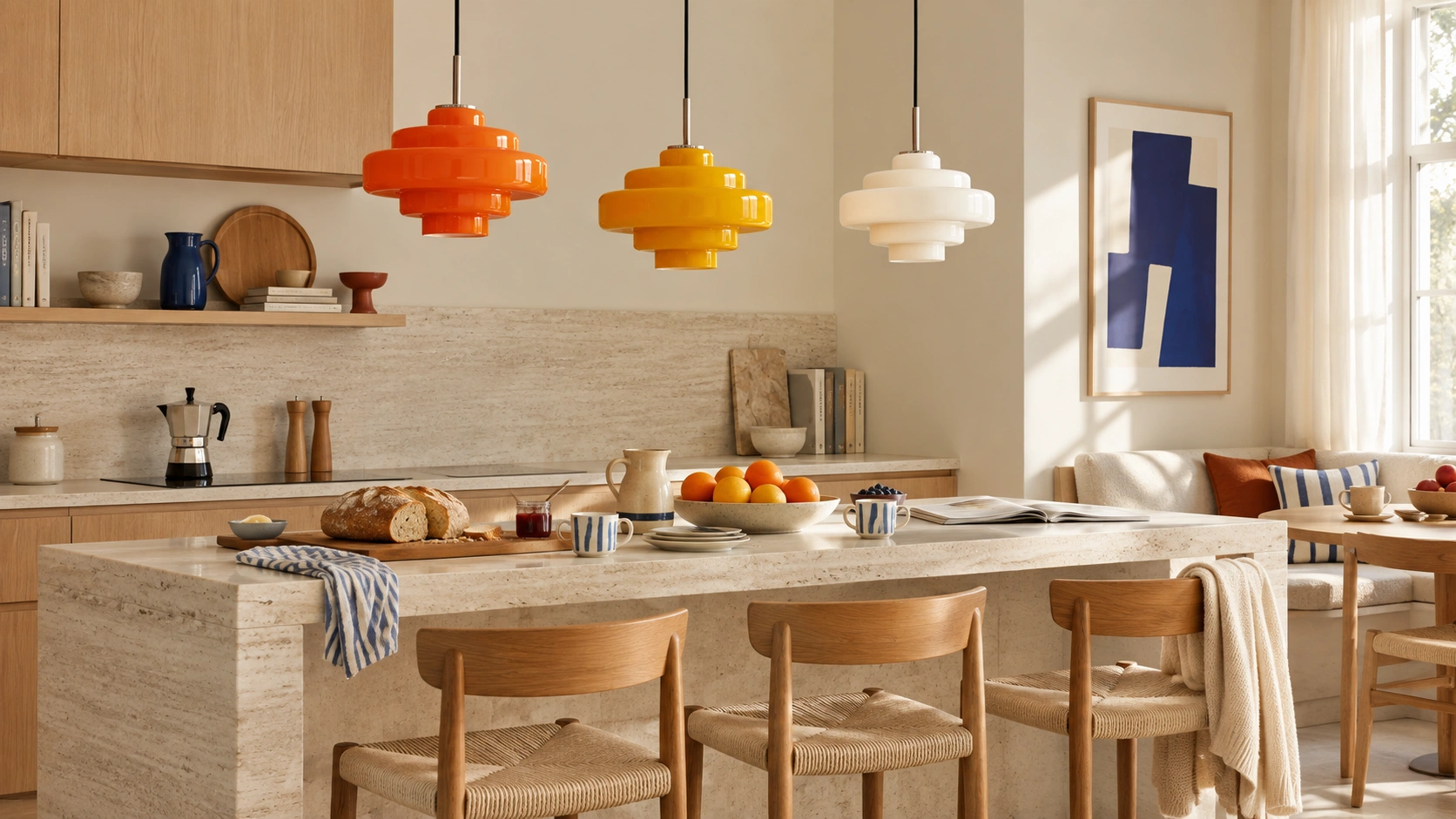 Ivon pendant arrangement in a Nordic modern interior