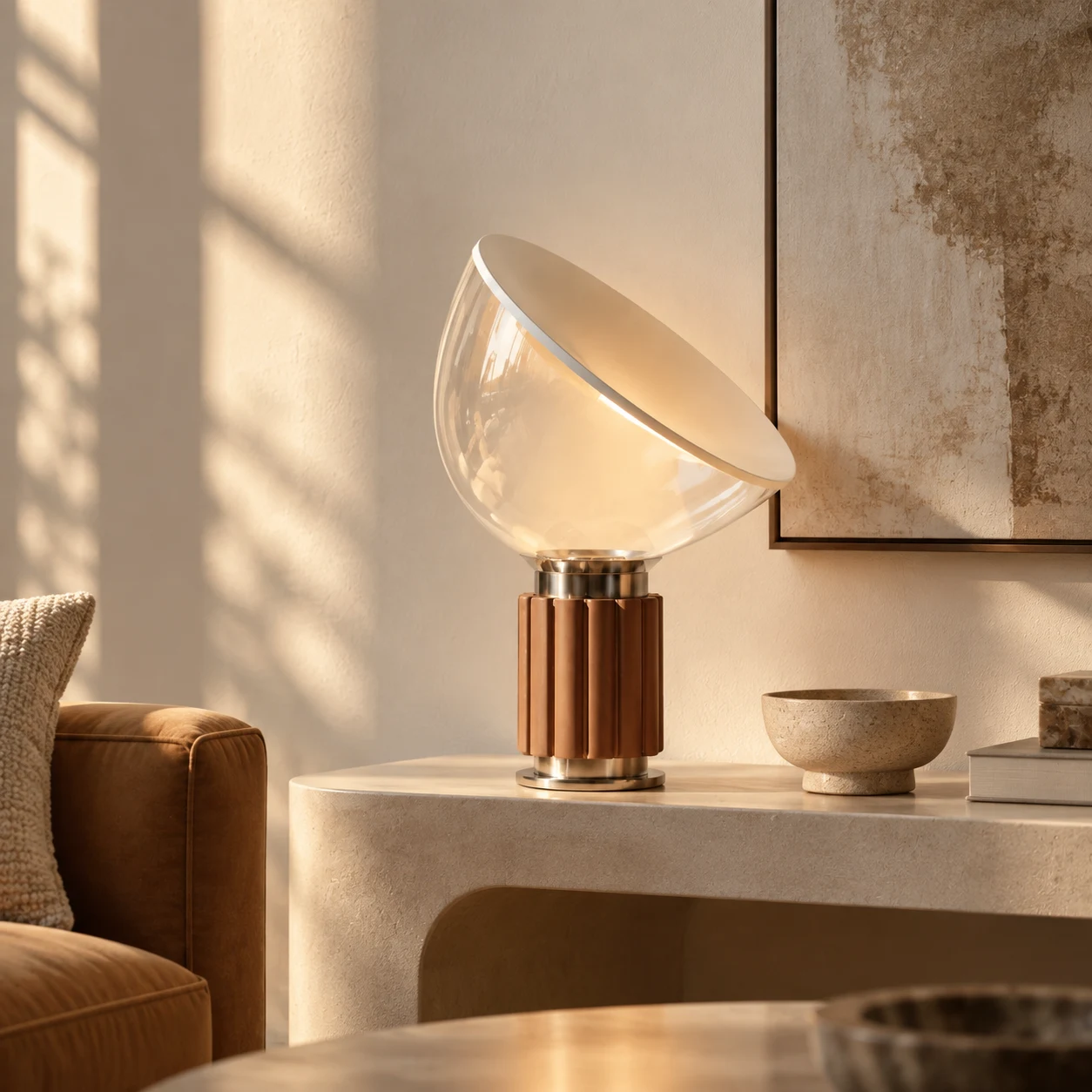 Bronze Taci lamp in a living space