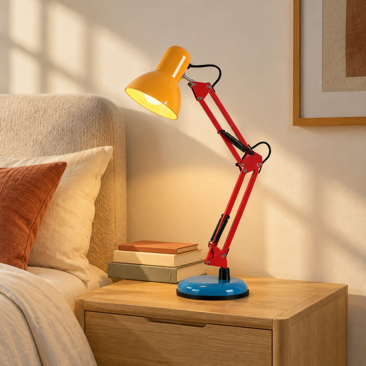 Flexi Bright table lamp beside a bed