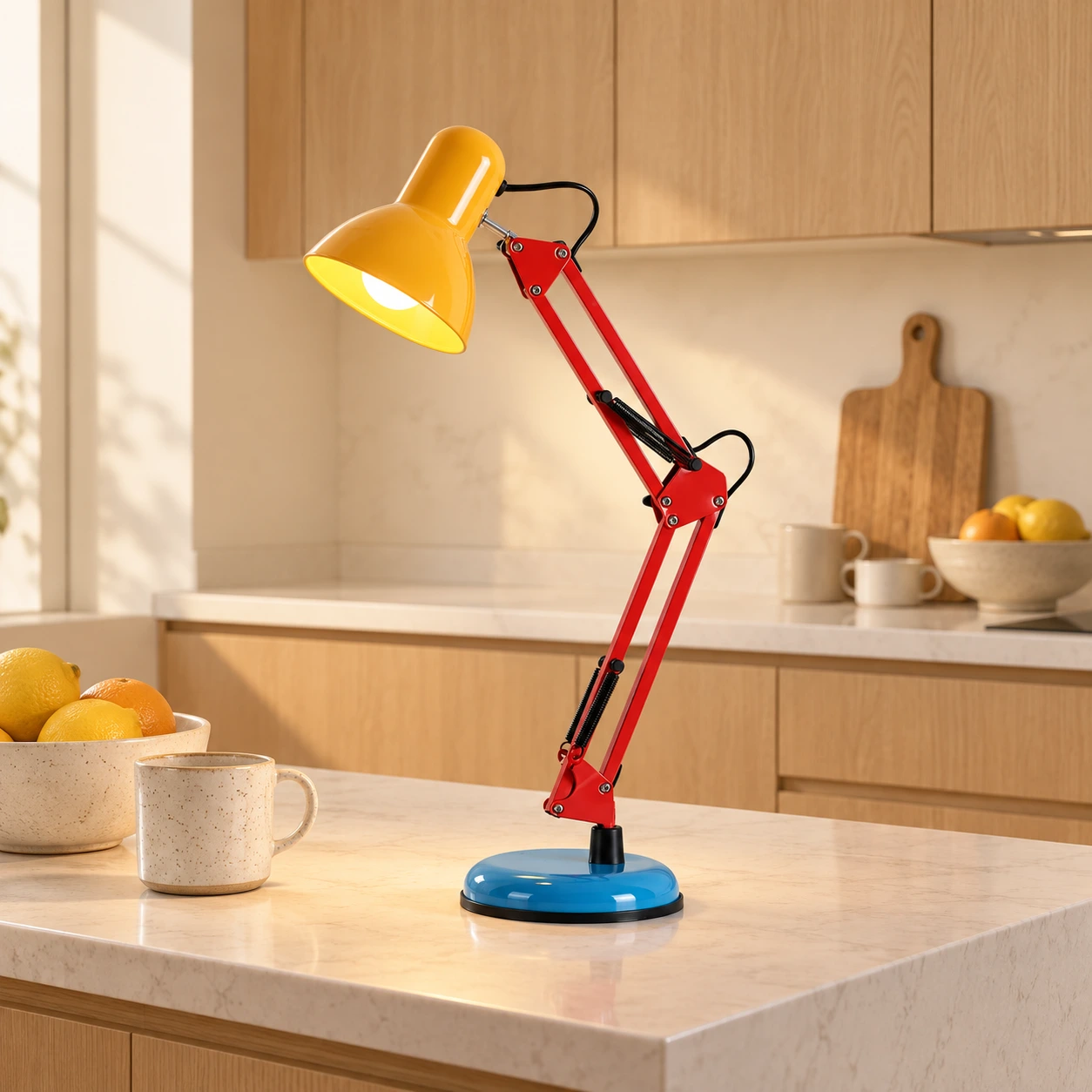 Flexi Bright table lamp in a warm kitchen